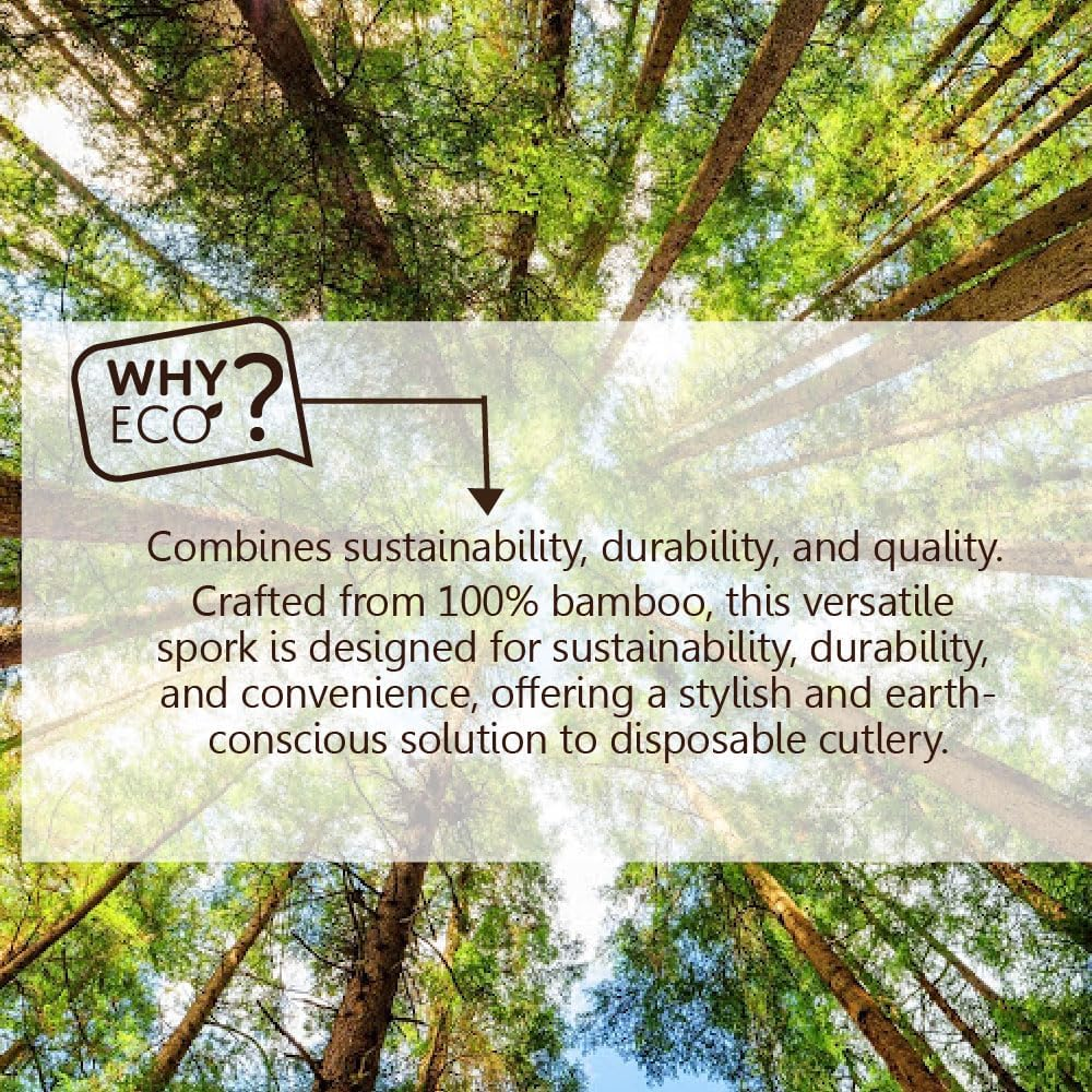 Eco Basics White Magic Reusable Bamboo Spork image number 5