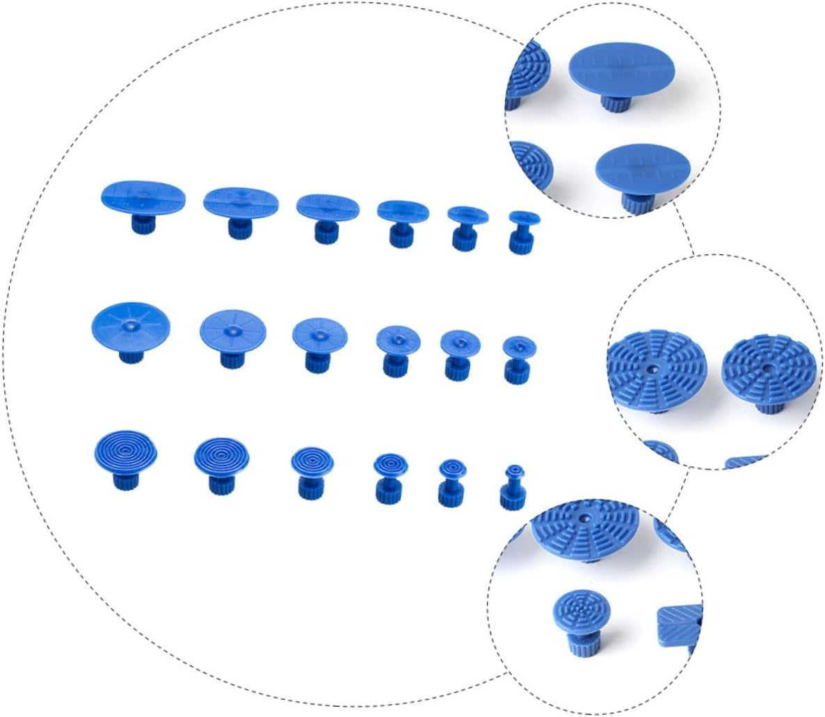 TOPPERFUN 18Pcs Paintless Dent Tool Kit with Pit Repair Gaskets and Suction Puller, Auto Body Equipment for Vehicle Surface Mending and Maintenance image number 5