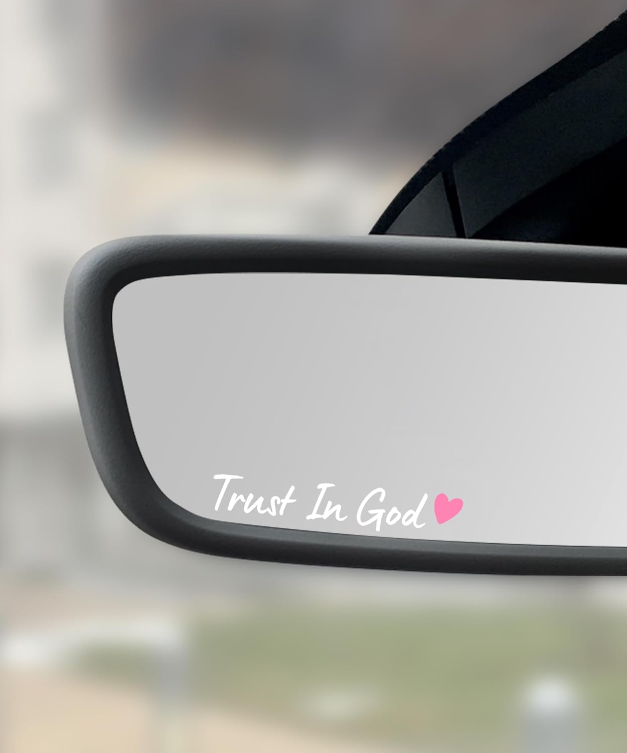 SCUARI 4PCS Car Stickers,Cars Decals,Car Accessories Trust in God Rearview Mirror Sticker,Auto Stickers and Decals,Auto Decals for Women,Trust in God Mirror Decoration,Fits Most Vehicles (Black)