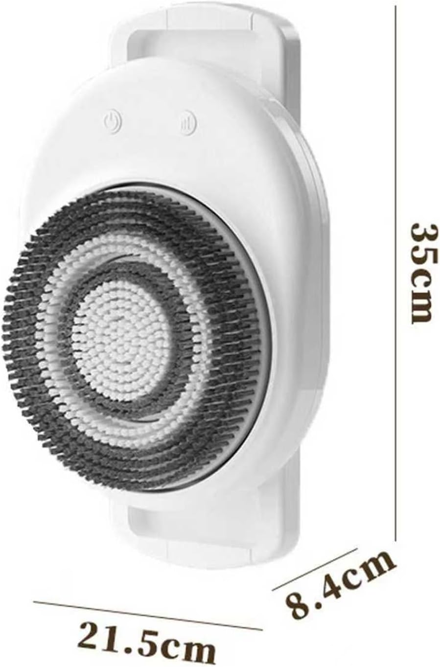 Electric Back Scrubber for Shower, Wall Mounted Back Scrubber Brush, with 2 Replaceable Heads, 360&deg; Automatic Rota-Tion, 3-Speed Adjustment, for Deep Cleansing Back Massage Exfoliating