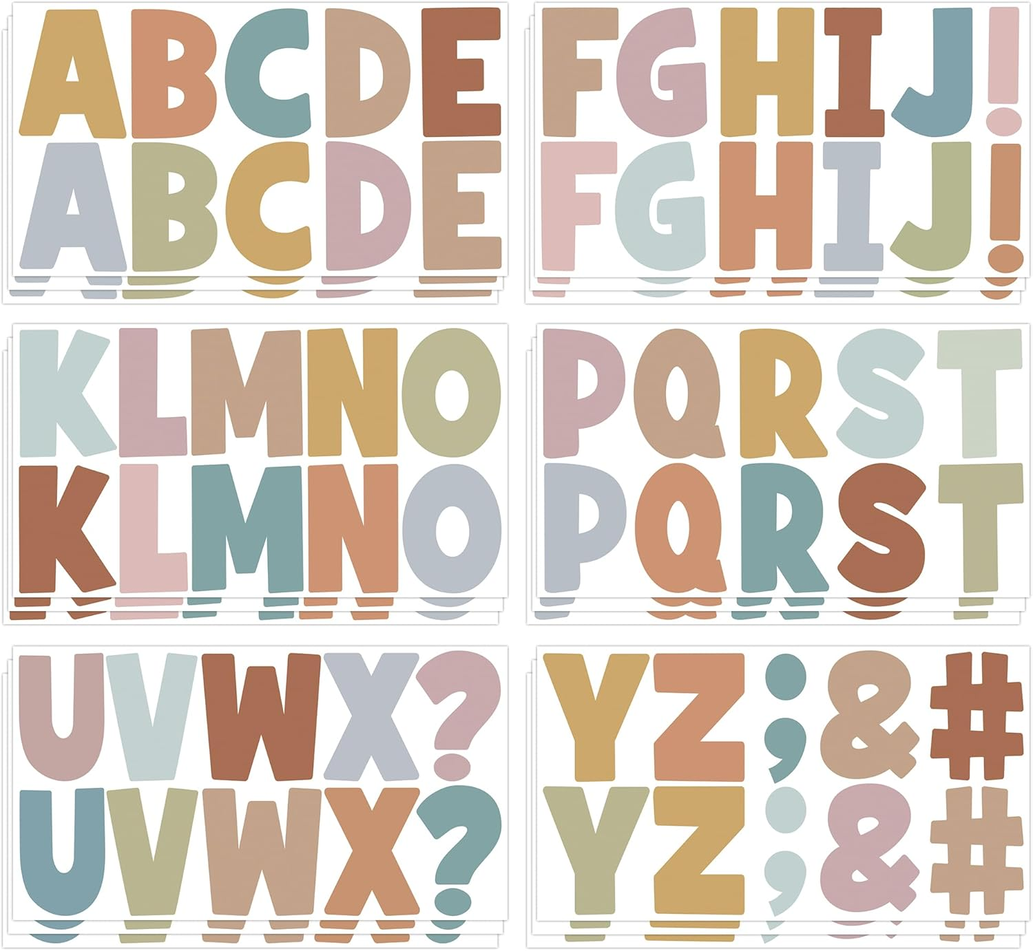 18 Sheets Letter Stickers Large 2.5 Inch Vinyl Self Adhesive Alphabet ABC Stickers Bulletin Board Letters Set for Boho Classroom Decor Poster Board Mailbox Craft Home Door Wall Decor (Black)