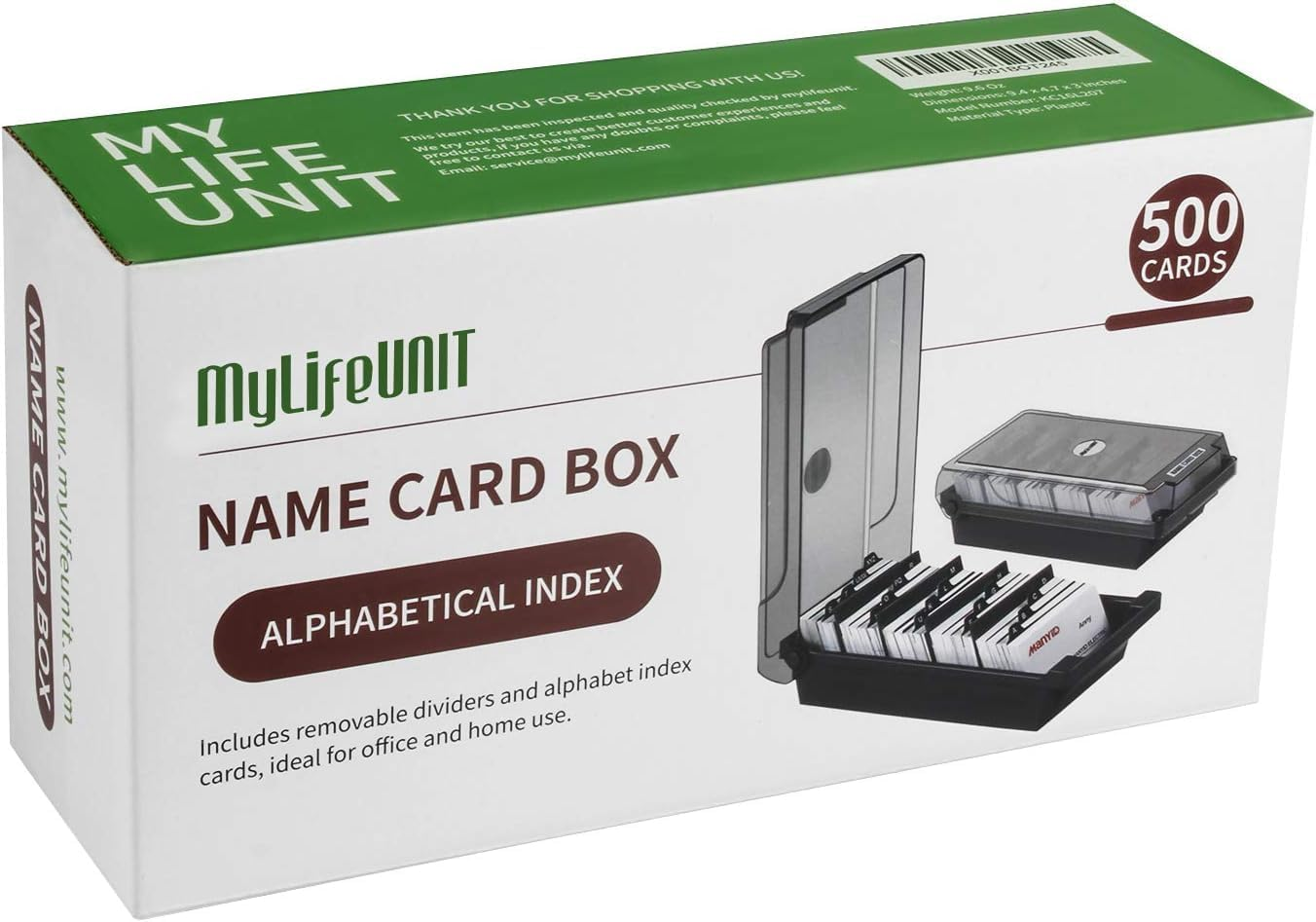Mylifeunit Business Card Holder, Name Card Organizer with Dividers and Index Tabs (500 Cards) image number 3