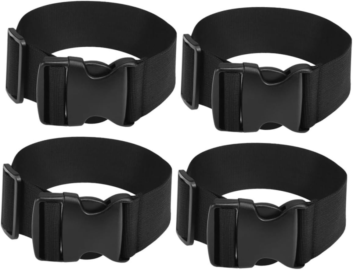 PRETYZOOM Adjustable Nylon Buckle Luggage Straps 4Pcs Set, Outdoor Travel Suitcase Fixing Belts with Quick-Release Buckles, 3Cm X 100Cm Compression Straps for Backpack and Bag Security image number 6