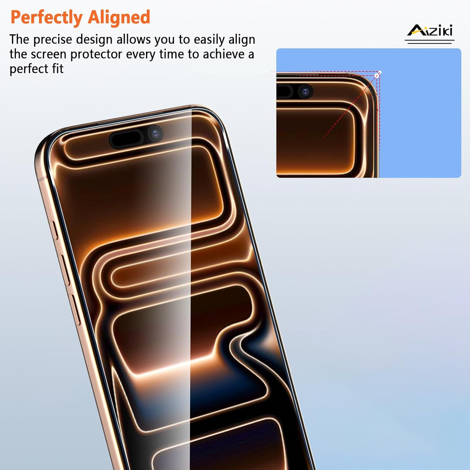 Aiziki Tempered Glass for Iphone 17 Pro Max, Set of 3+3 Screen Protectors and Rear Camera Protection, (0.33Mm HD Ultra Transparent) 9H Hardness Glass Protection for Iphone 17 Pro Max image number 1