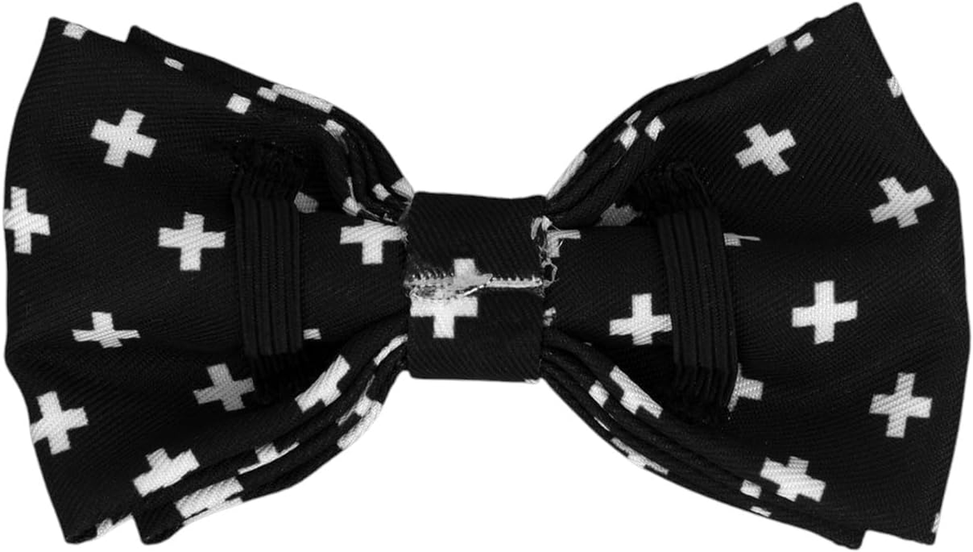 Dan & Sam Crossways Bowtie, Stylish Removable Design, Adds Flair to Everyday Outfits, Ideal for Daily Wear or Special Occasions, Easy Collar Attachment, Secure Fit, Coordinates with Accessories image number 3