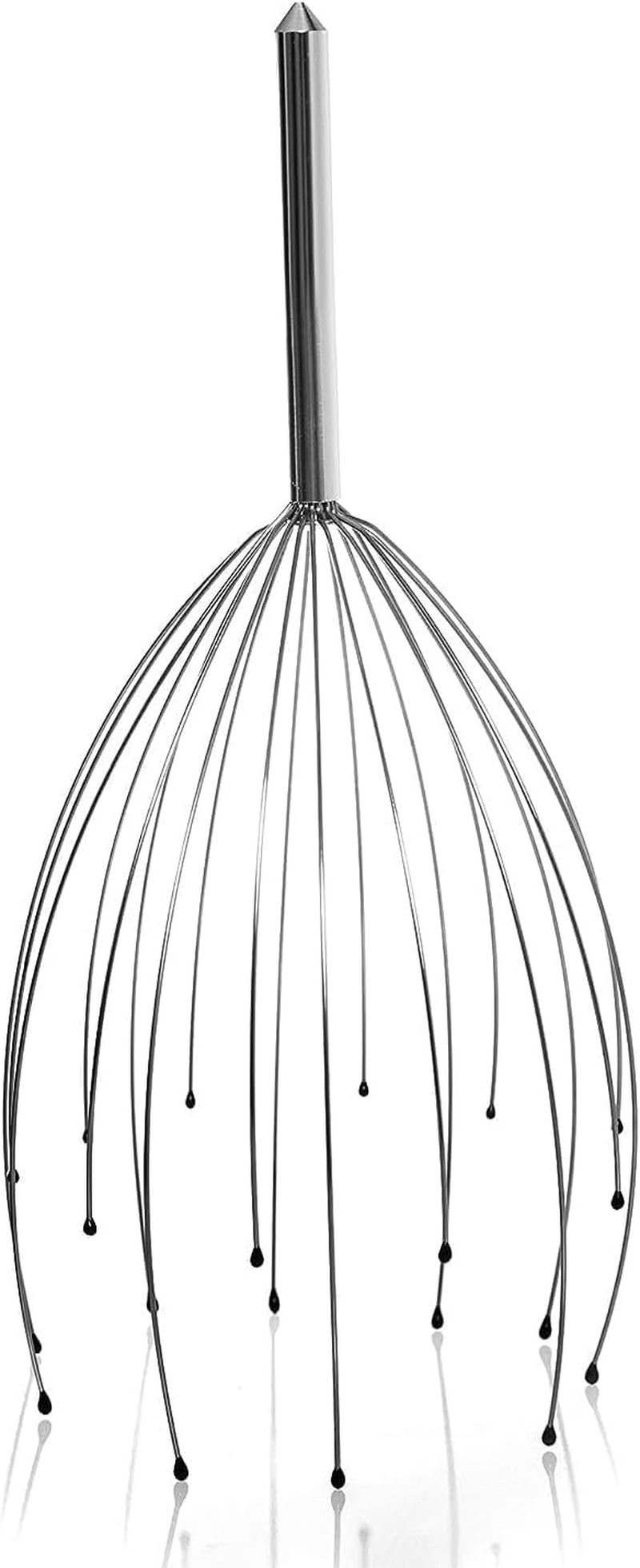 LOVJOYSE 20 Finger Head Scratcher, Head Massager, Scalp Massager, Head Whisk Massager, Wire Massager for Head Hair Body Massage and Stress Relax (Silvery) image number 2