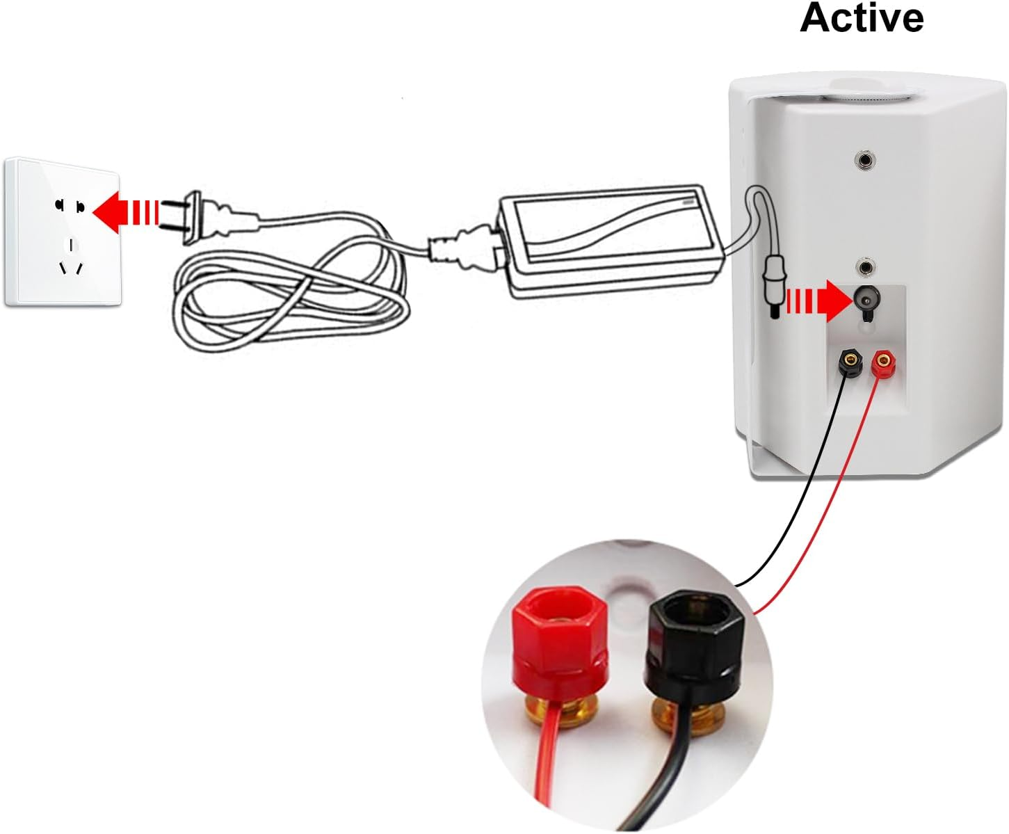 Herdio 5.25 Inches 300 Watts Indoor Outdoor Patio Speakers with Superior Stereo Dome Tweeter All Weather Wired Wall Mount System Compatible with Bluetooth(White) image number 3