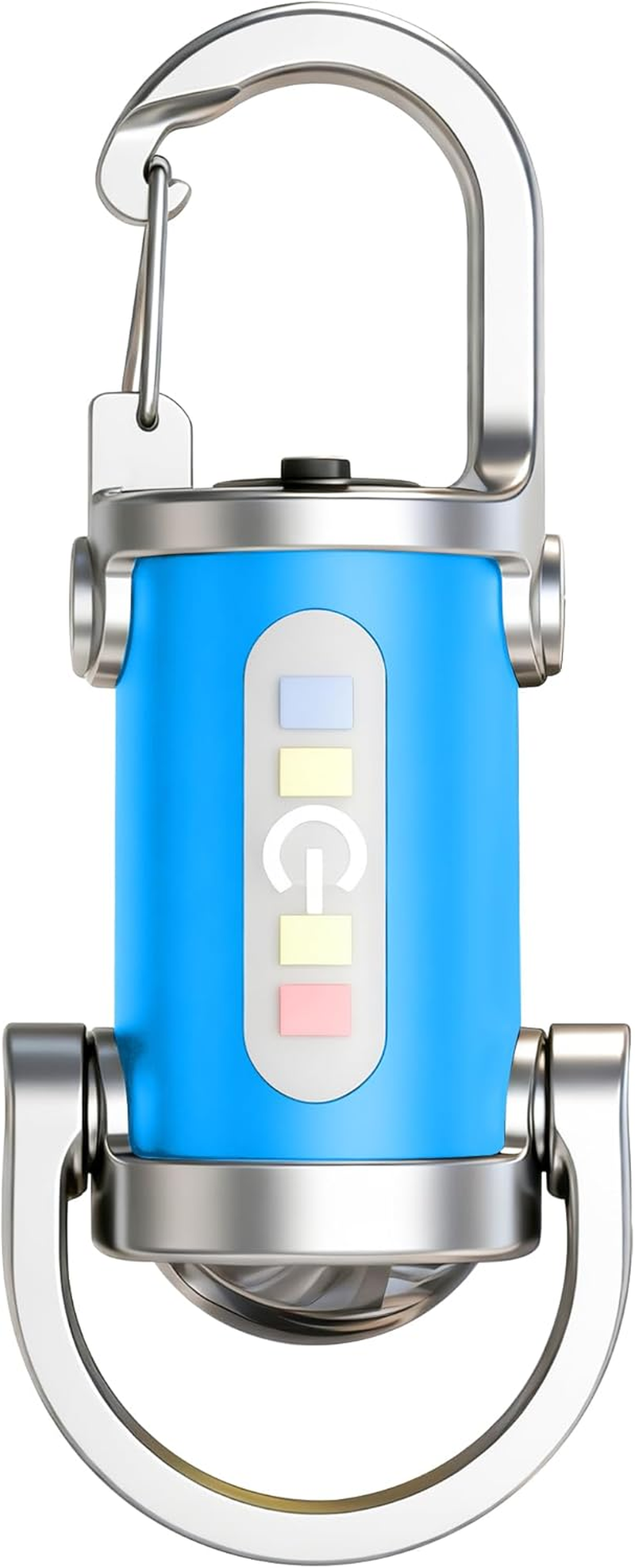 Portable Rechargeable Bright Keychain Flashlight, Small LED Keyring Flashlight, Compact Mini Waterproof Torch with USB Charging, for Hiking, Camping, Emergency, Daily Use (Black)