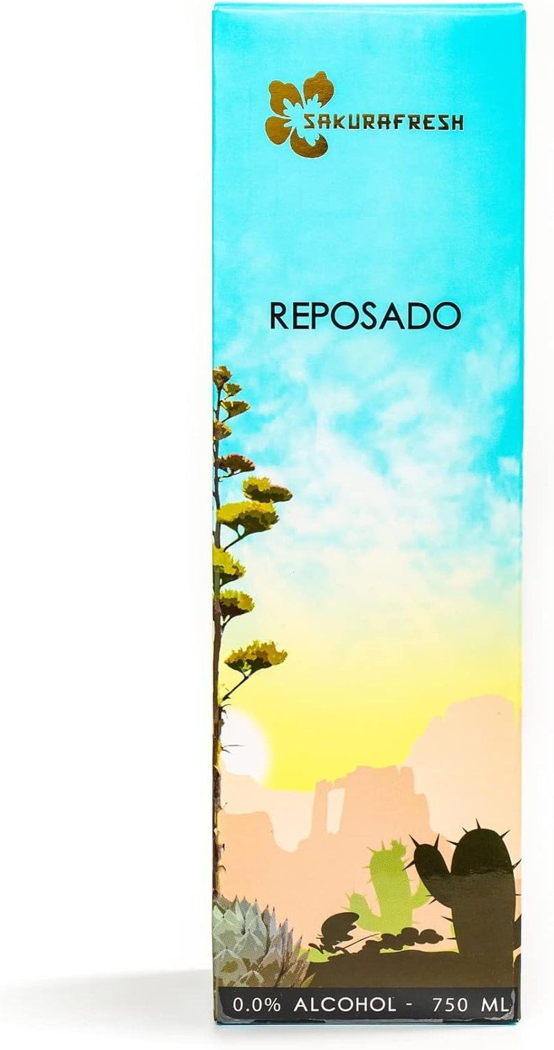 Sakurafresh Reposado Spirit| Zero Alcohol Spirit | Alternate for Tequila / Mezcal in Cocktails, Distinct Agave & Smoky Finish | Award Winning - Two Global Medals |All Natural Botanicals Extract | Use in Margarita, Reposado Old Fashioned, Mexican Mule, Siesta or Cucumber Lime Margarita Cocktails image number 1