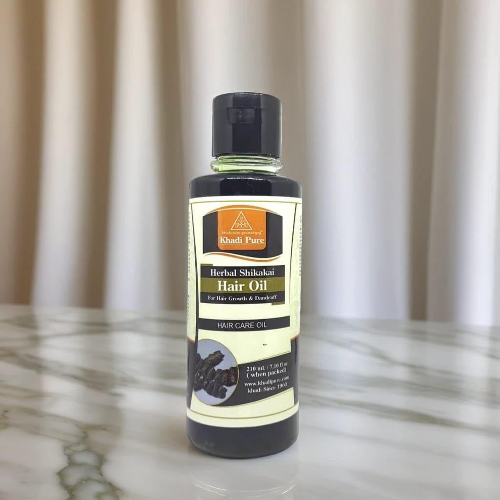 Khadi Pure Neem & Shikakai Hair Oil, 210 Ml (Pack of 2) image number 1