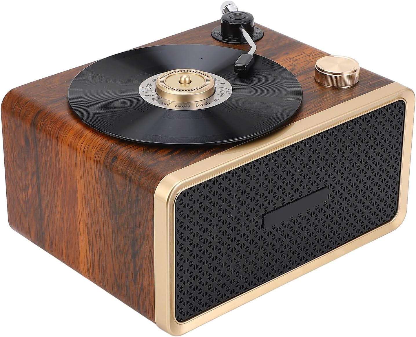 Brilluxa Bluetooth Speaker, Retro Wooden Wireless Audio Speaker with Warm Yellow Light and Fast Charging, Vintage Portable Music Player, Home and Outdoor Bluetooth Sound System image number 5