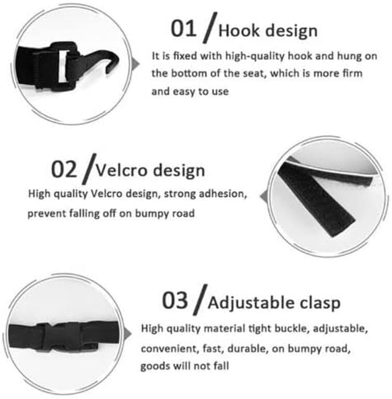 AIMALL Car Seat Back Organiser Tidy Organizer Travel Kid Storage Bag Pocket Cup Holder, 16.5X22.8 Inch Storage Bag, Waterproof Travel Pocket with Cup Holder, Adjustable Straps for Kids and Adults image number 4