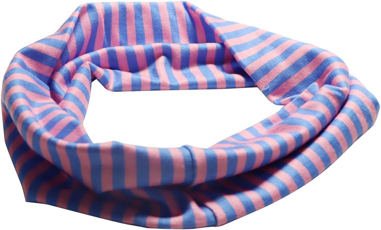 Enwye Headbands for Women, Non-Slip Wide Headbands, Breathable, Sweat-Wicking Hair Bands (Pack of 3, Striped Headband) image number 4