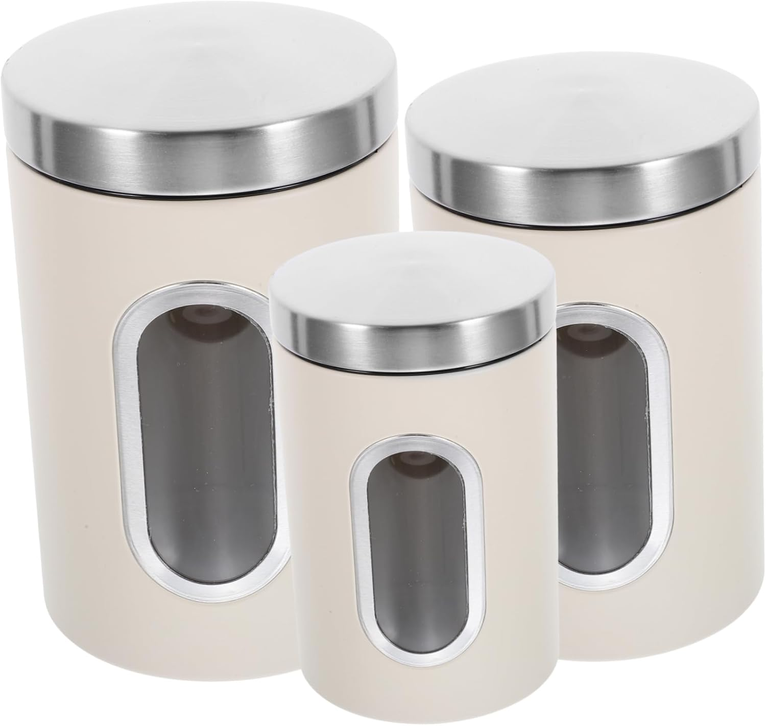 MAGICLULU Airtight Stainless Steel Tea Canisters Set, 3Pcs Loose Tea Leaf Organizer with Lids, Food Storage Jars for Coffee Beans and Kitchen Pantry, Small Metal Storage Containers for Home Use image number 3