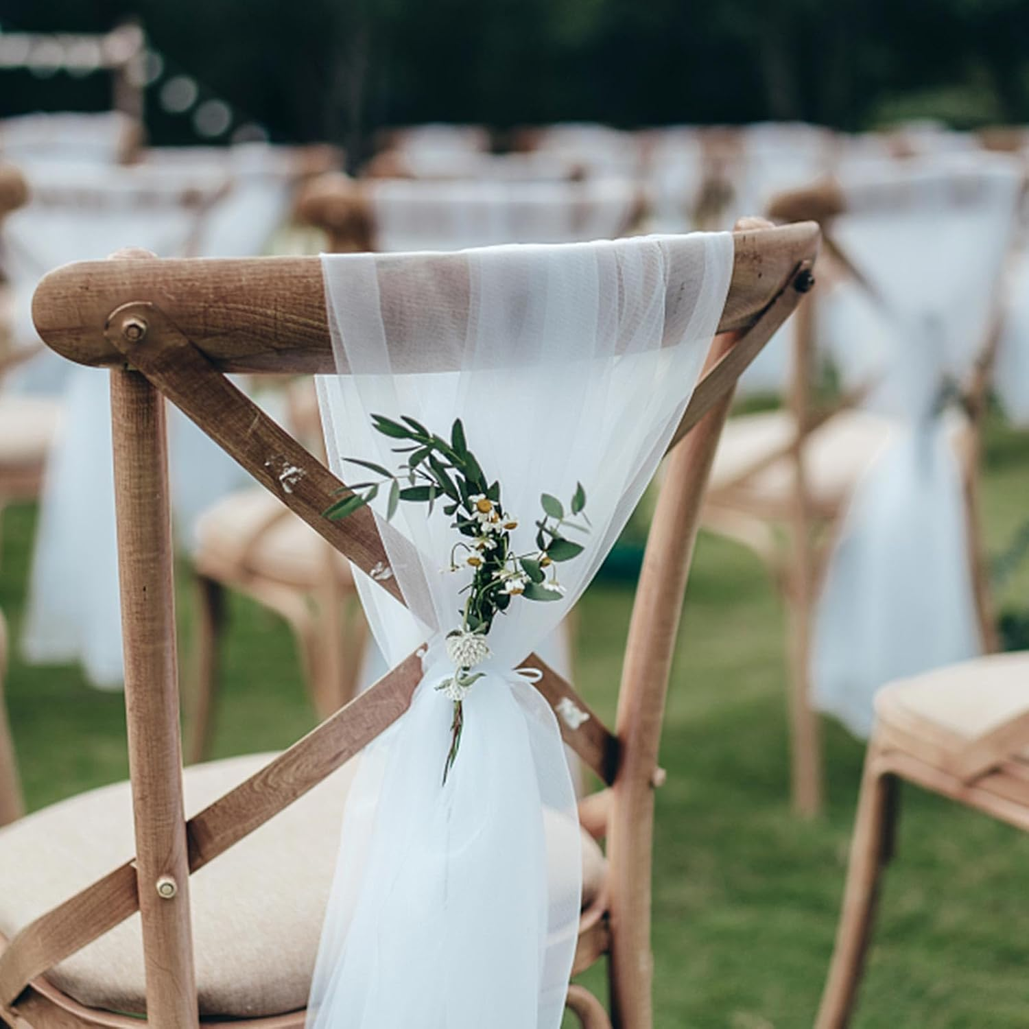 Organza Tulle Fabric Rolls 10M White Tulle Fabric Roll, Crystal Organza Fabric Spool Tulle Ribbon, Ideal for DIY Handmade Birthday Party Wedding Decorations Christmas Craft Supplies image number 5