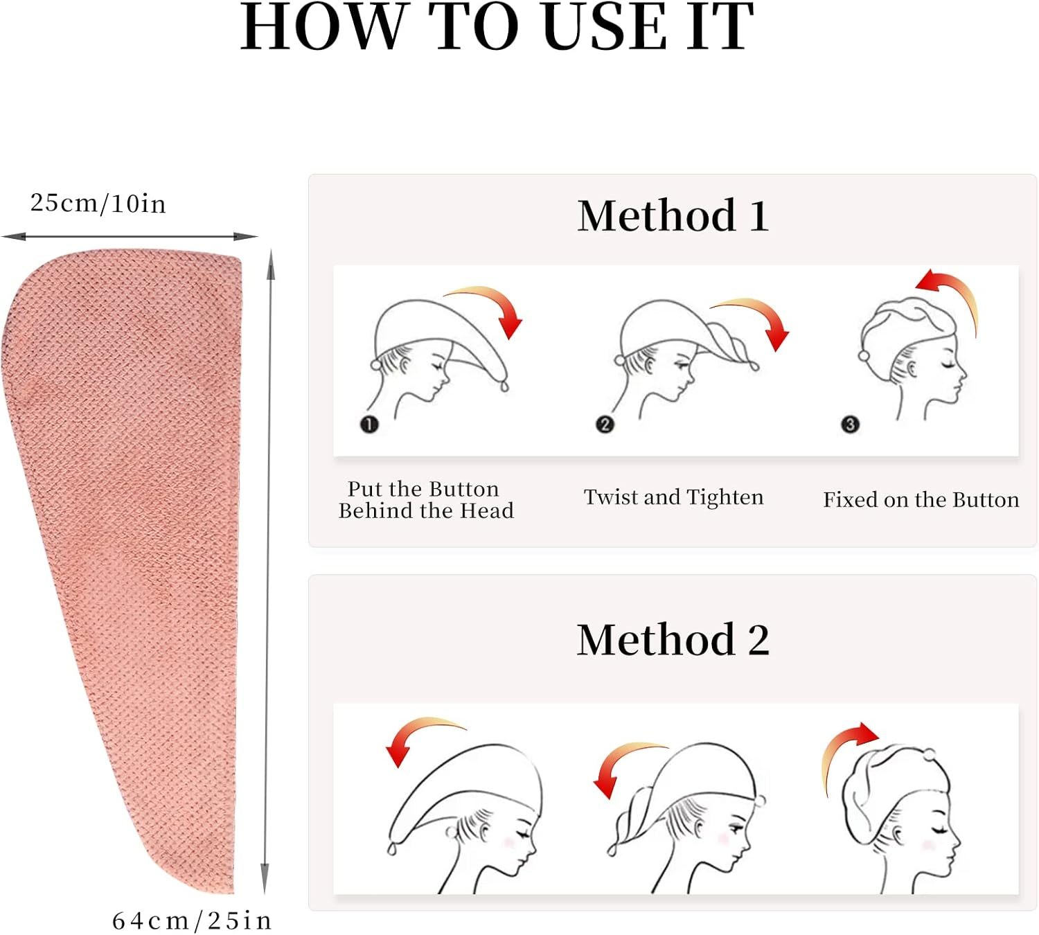 Domxies Microfiber Hair Towel Wrap, Hair Drying Towel, Ultra Absorbent Fast Drying Hair Towel Wraps for Wet Hair, Long, Curly, Thick, Frizzy Hair (Grey+Mint Green) - Blueberry image number 4