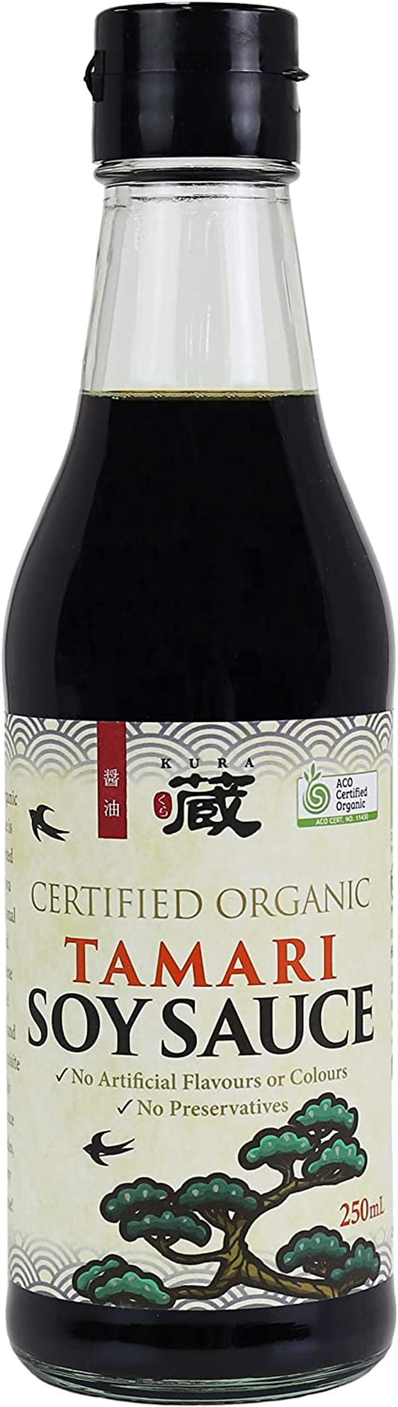 Kura Certified Organic Tamari Soy Sauce, 250 Ml image number 1