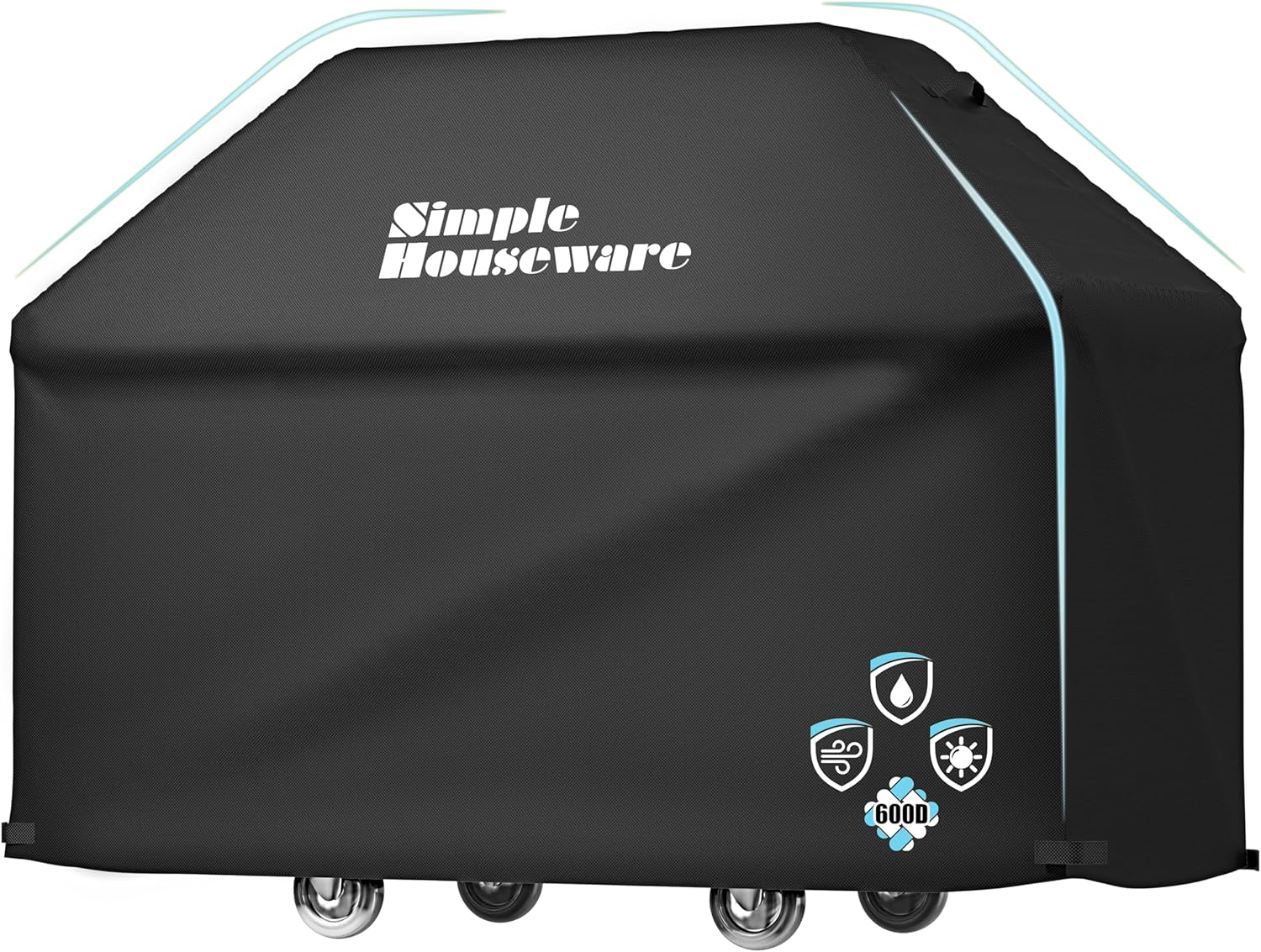 Simple Houseware BBQ Cover 182 Cm Waterproof Heavy Duty 72-Inch Grill Cover image number 2