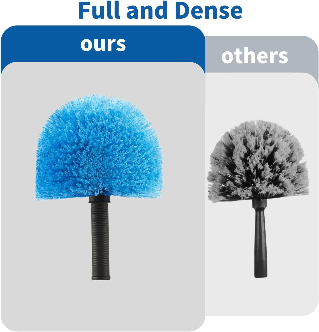 9Pcs Twist-On Webster Cobweb Duster Head Brush | Spider Web Remover Brush | Cobweb Duster Head Attachment for Outdoor & Indoor Cleaning | Fits Standard 3/4 Inch Threaded Poles (Blue) image number 4