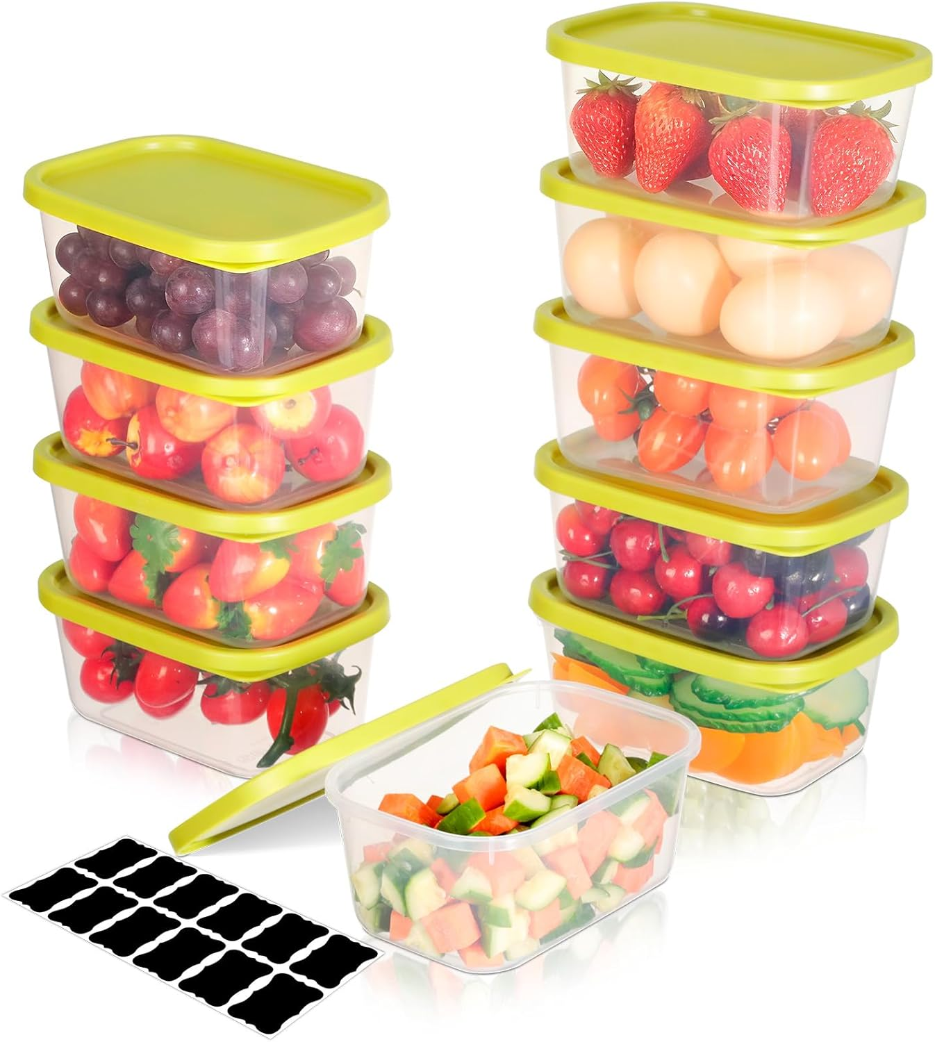 Romon Ice Cube Tray with Lid, 710 Ml Lunch Box Storage Box Lid Airtight for Meal Prep, Storage Containers, Food Storage Containers, Freezer Containers image number 3
