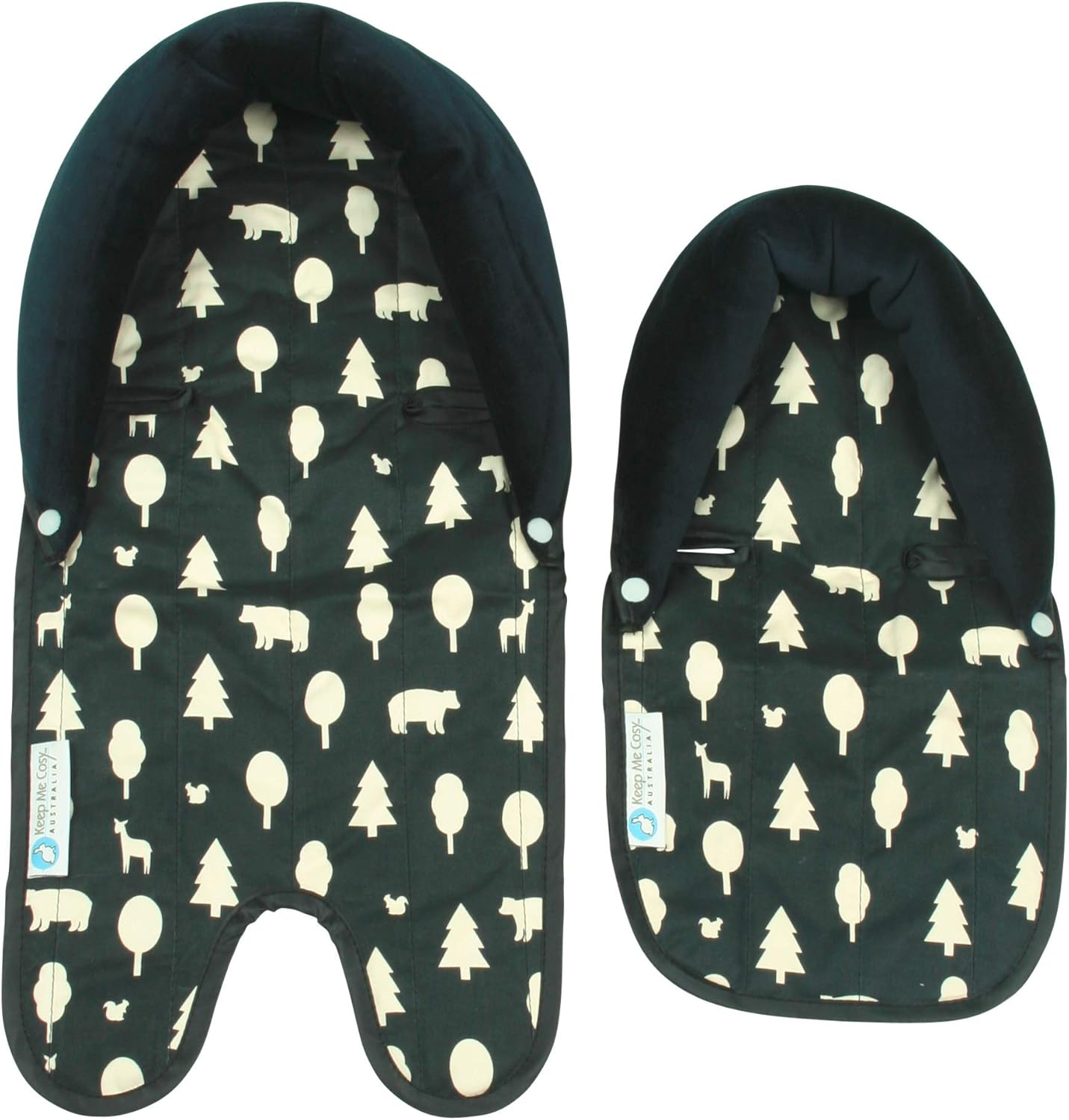 Keep Me Cosy&trade; Baby Head Support for Pram, Capsule & Car Seat (Twin Pack) - Woodland Friends image number 1