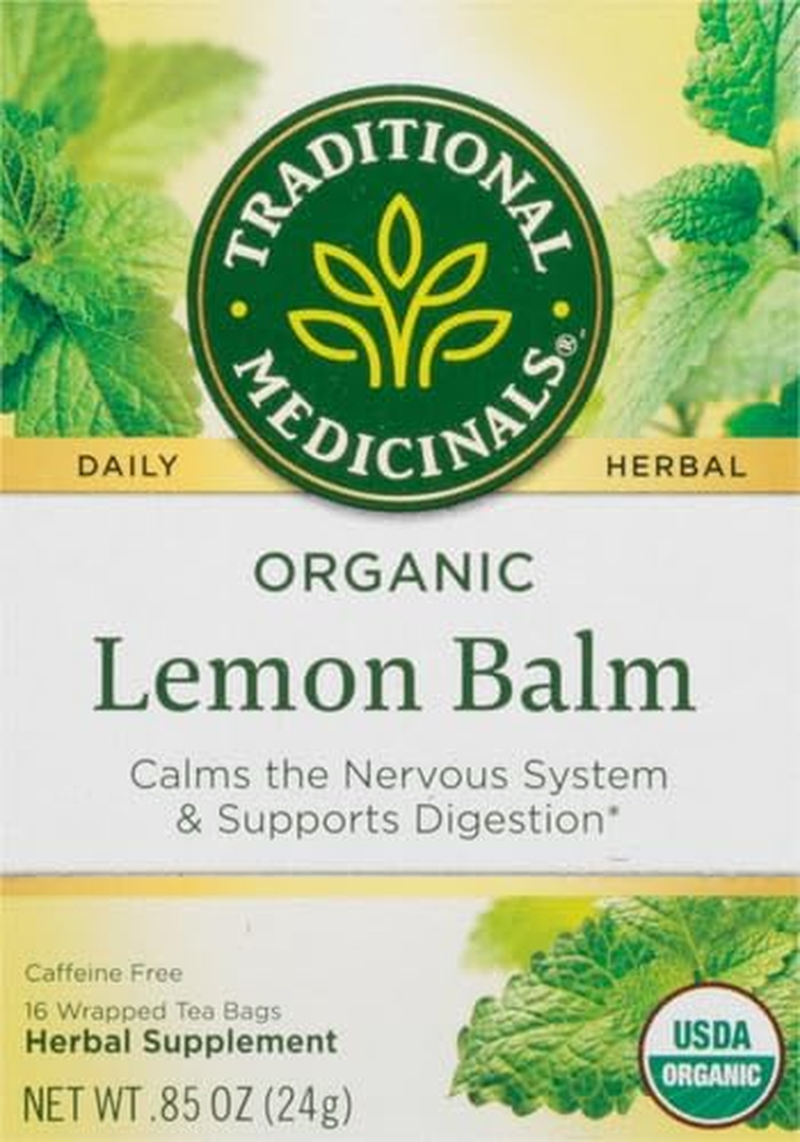 Traditional Medicinals Organic Lemon Balm Herbal Tea, Calming and Supports Digestion, (Pack of 1) - 16 Tea Bags image number 4