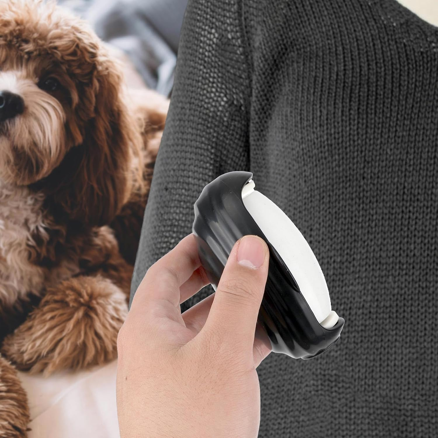 Penguin Lint Roller, Mini Reusable Washable Lint Roller Travel Portable Super Sticky Roller Cute Sticky Lint Remover for Pet Dog Cat Hair Clothes Furniture Sofa image number 6