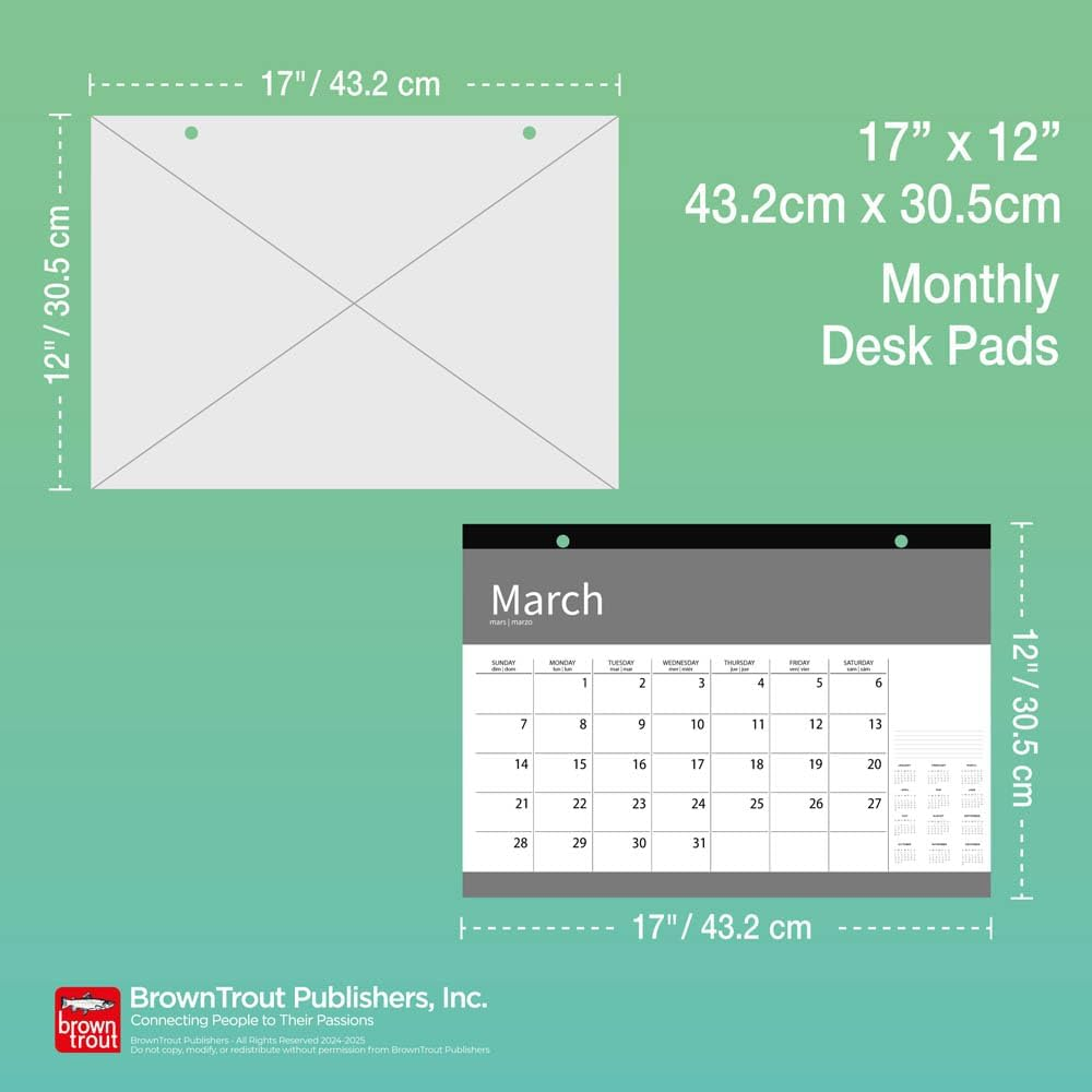 Bonnie Marcus OFFICIAL | 2025 17 X 12 Inch Monthly Desk Pad Calendar | Browntrout | Fashion Designer Stationery image number 6