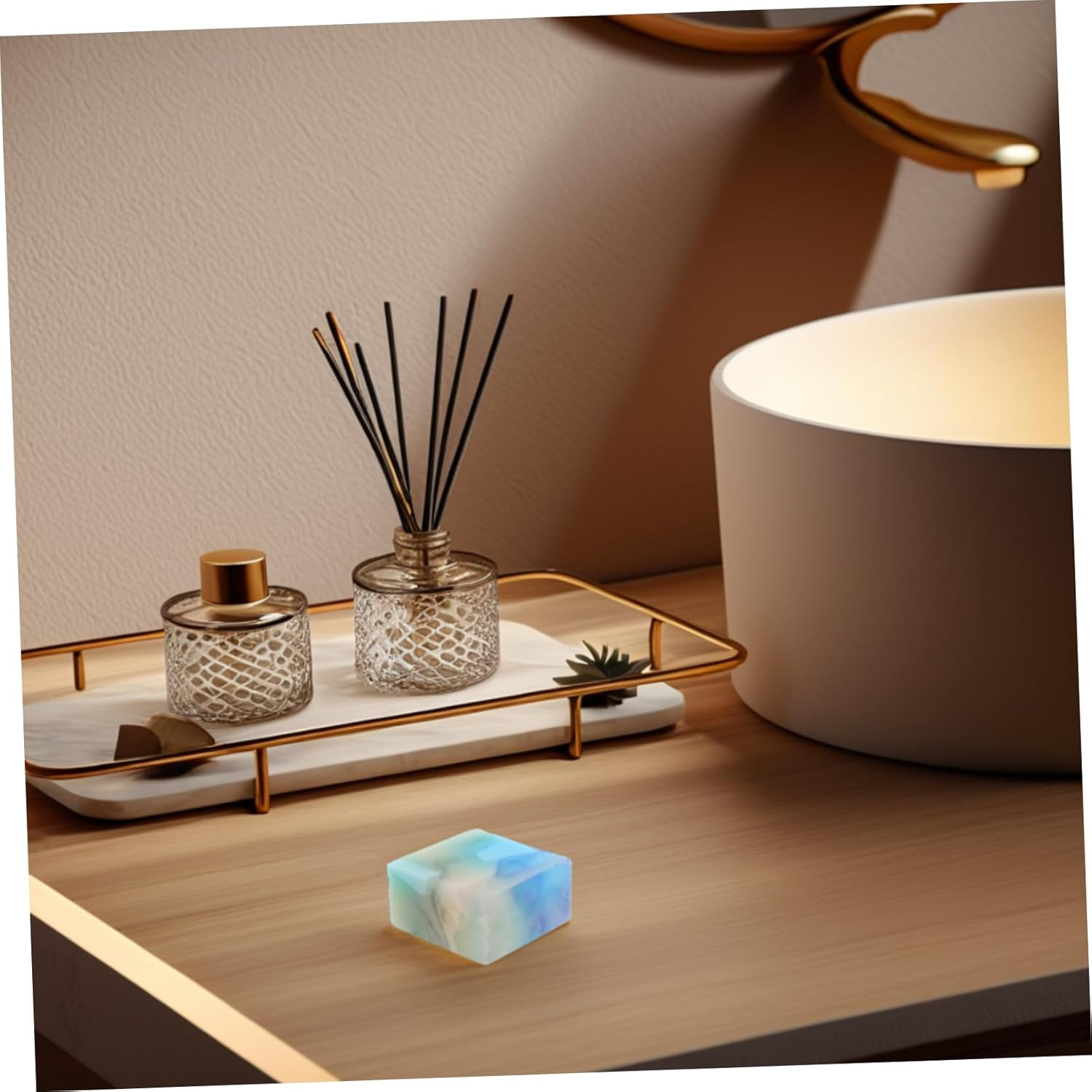 Healeved Natural Essential Oil Handmade Soap Bar Iceberg Flame Soap for Sensitive Skin Men