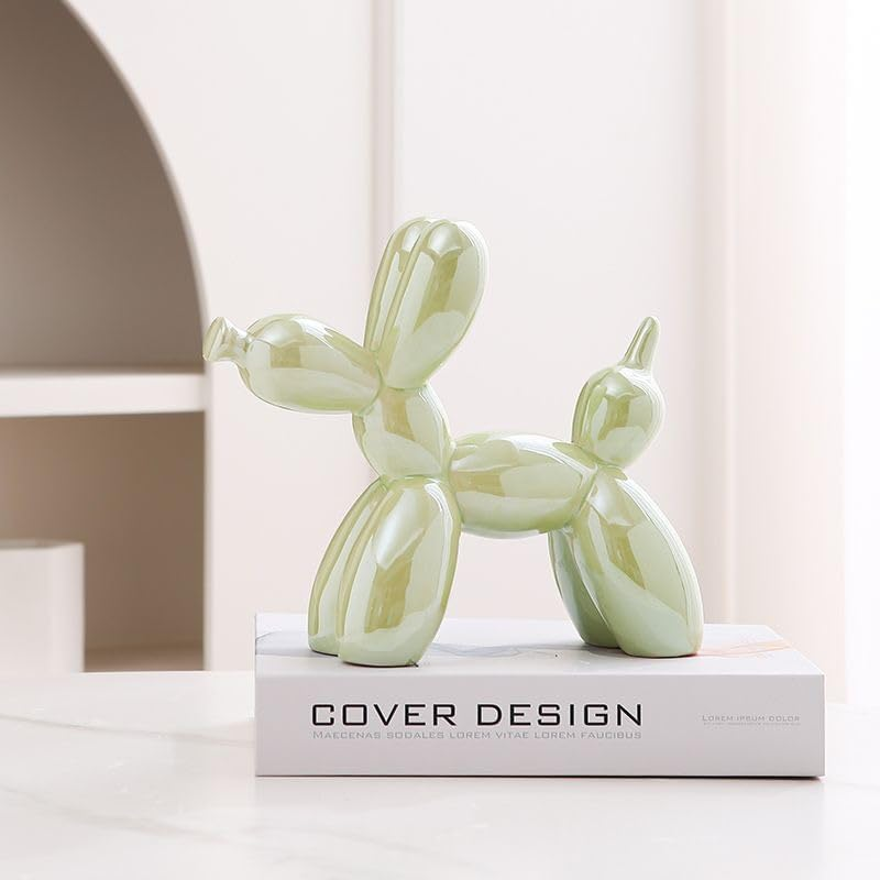 Resin Balloon Dog Sculpture,Creative Cute Animal Crafts Figurine Shaped Statue Art Sculpture Modern Desktop Ornament Decoration for Home Bedroom Living Room & Office Decor(Glod,8/ X8/ X3/) image number 2