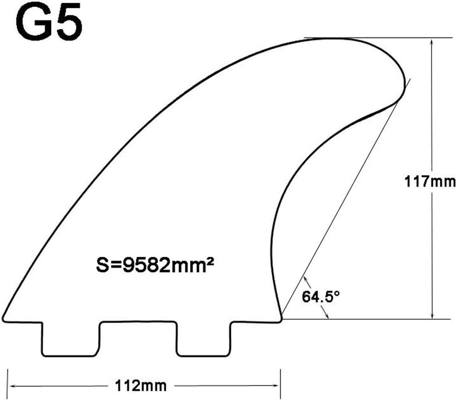 Tri Set Thruster, Green+Black FCS G5 Surf Fins Surfboard Fiberglass Comb Tri Set Thruster, Surfing Accessories, Surfing Equipment