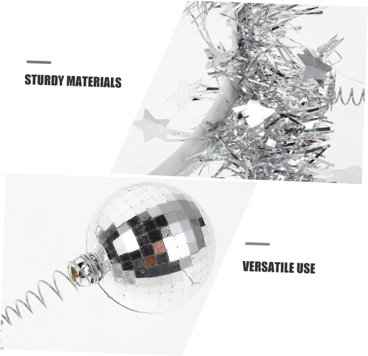 DEARMAMY 2Pcs Disco Ball Headbands for Women Fashion Headpiece for Halloween Parties Carnival Hairband Padded Comfort image number 5