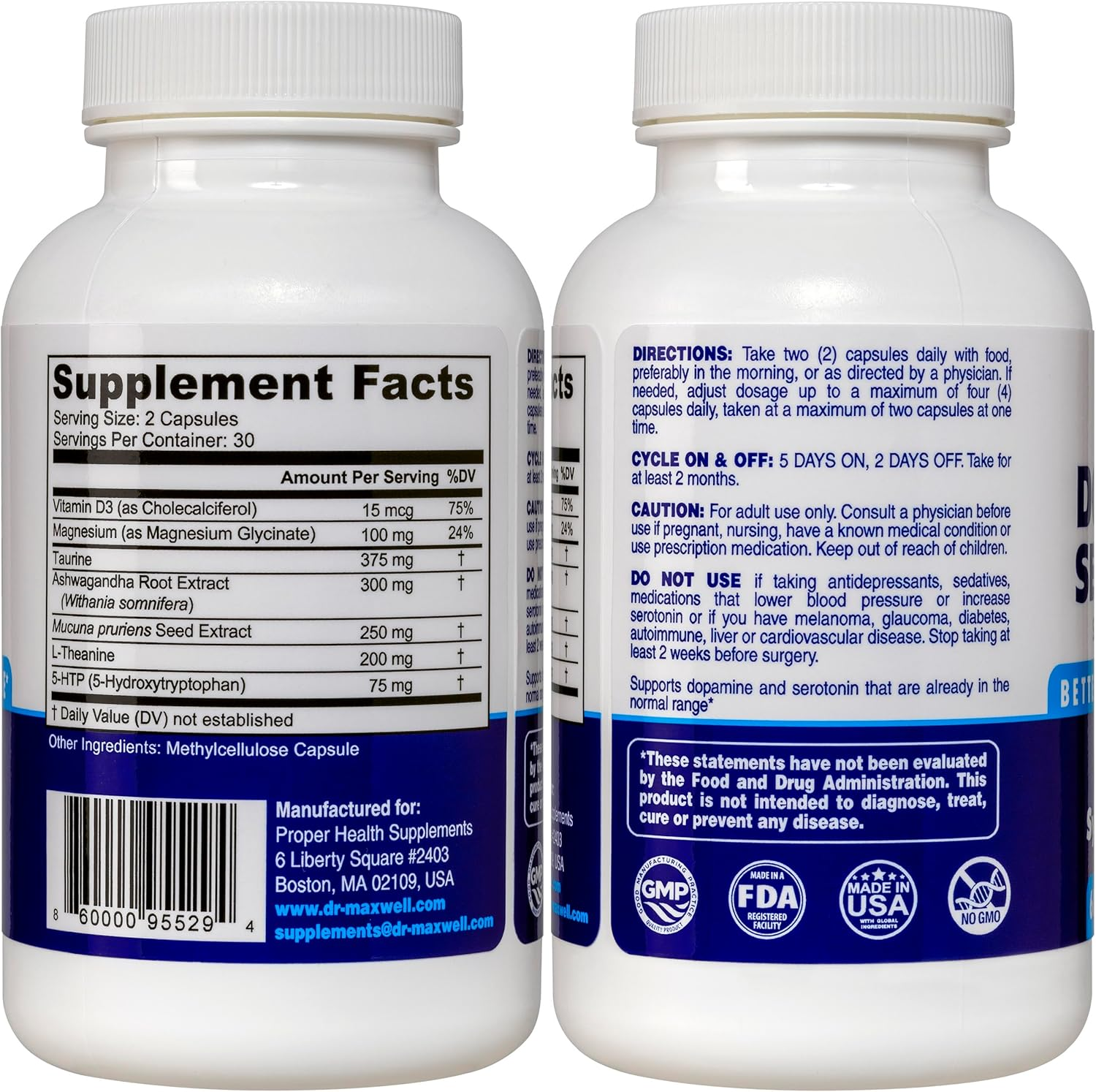 New Serotonin and Dopamine Supplements, Better than Dopamine or Serotonin Only as Increasing Only One of Them Will Lower the Other, Disrupting Their Balance. Mucuna Pruriens, 5-HTP, Magnesium & More image number 5