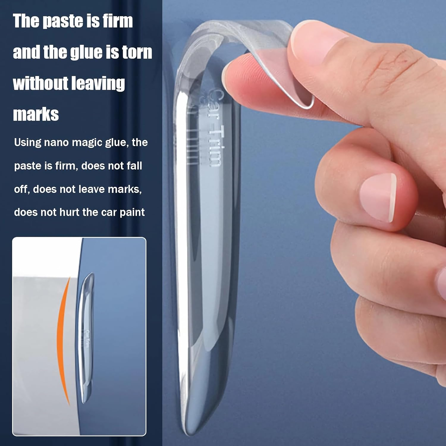 Door Protector Edge Guards, Anti-Scratch Trim Strip with Self Adhesive for Car Decor, Universal Exterior Edge Guard for Cars Trucks Suvs (Transparent)