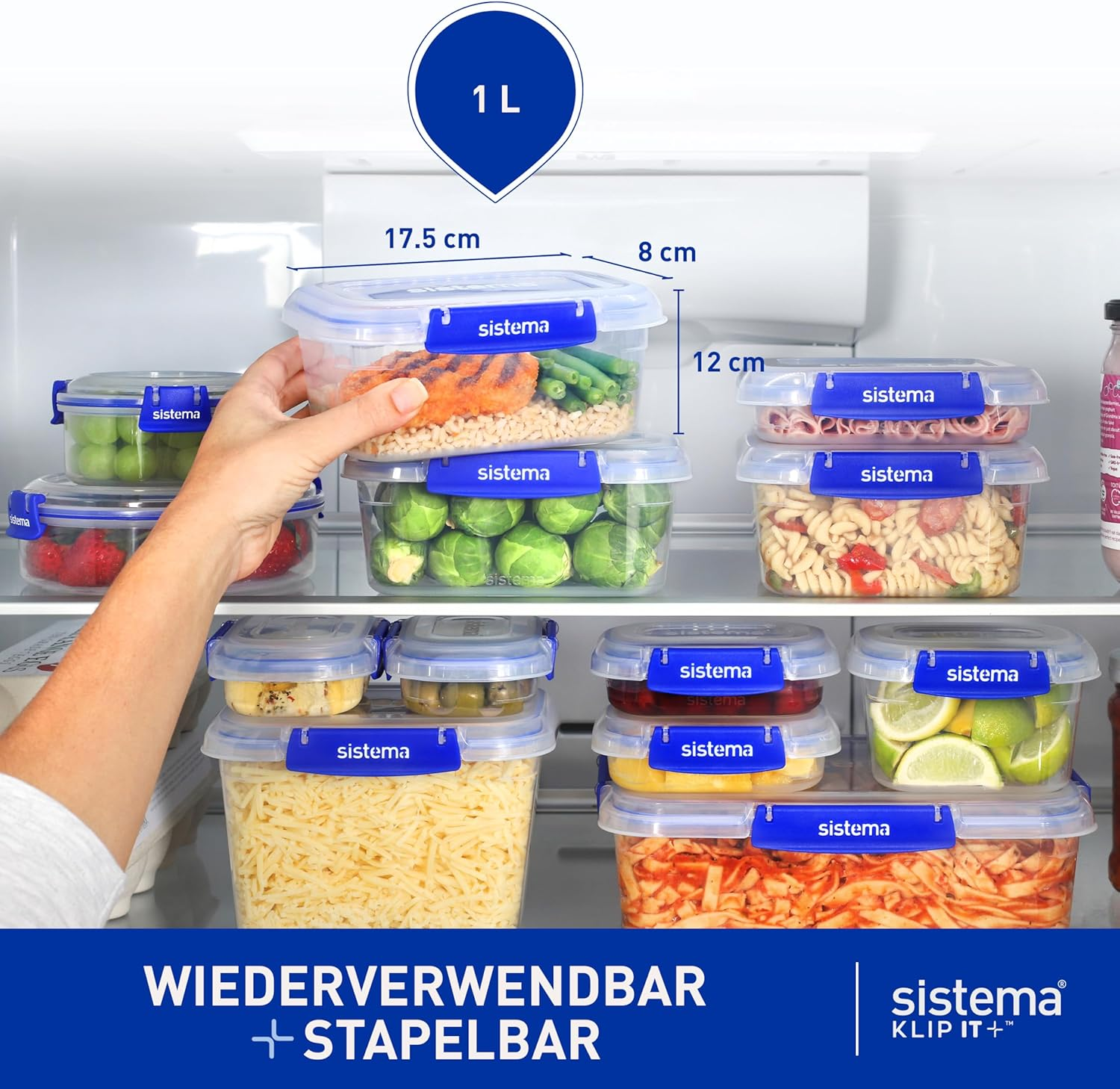 Sistema 1L Rectangle 3 Pack Klip It Plus image number 5