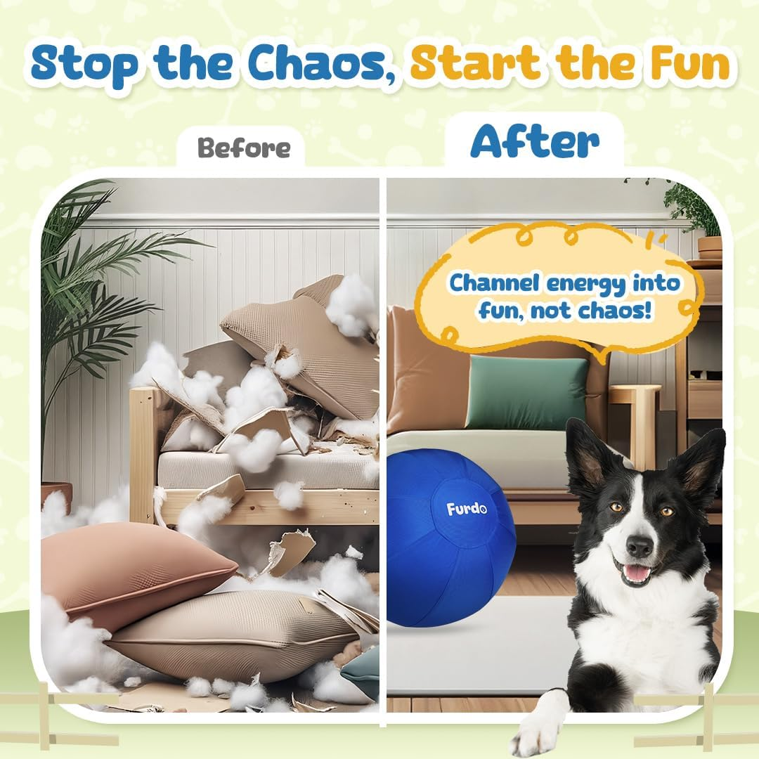 Furdo Herding Ball for Dogs - Blue image number 3