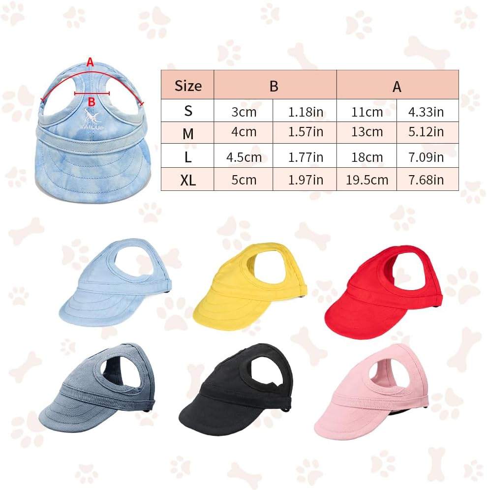 Auiepet Outdoor Sun Protection Hat for Dogs, Canvas Dog Sun Hat with Ear Holes and Adjustable Neck Strap (Black, S) image number 6