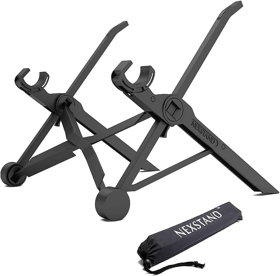 NEXSTAND K2 Laptop Stand for Desk, 8-Levels Adjustable Height Ergonomic Laptop Riser, Ventilated Computer Stand Holder Compatible with Macbook Air Pro, Dell, 10-17&rdquo; Laptops