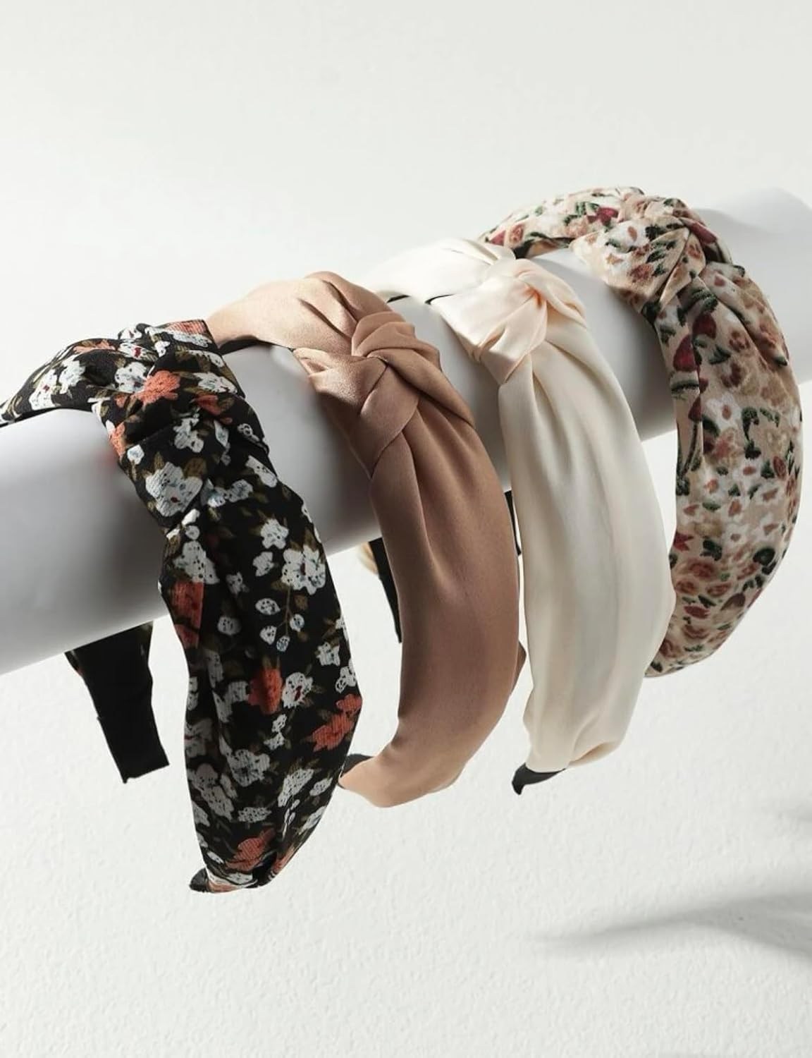 Knotted Headbands for Women Boho Womens Headbands Fashion, Top Knot Head Band for Girls Wide Knot Headband Trendy Hairband Hair Accessories image number 5