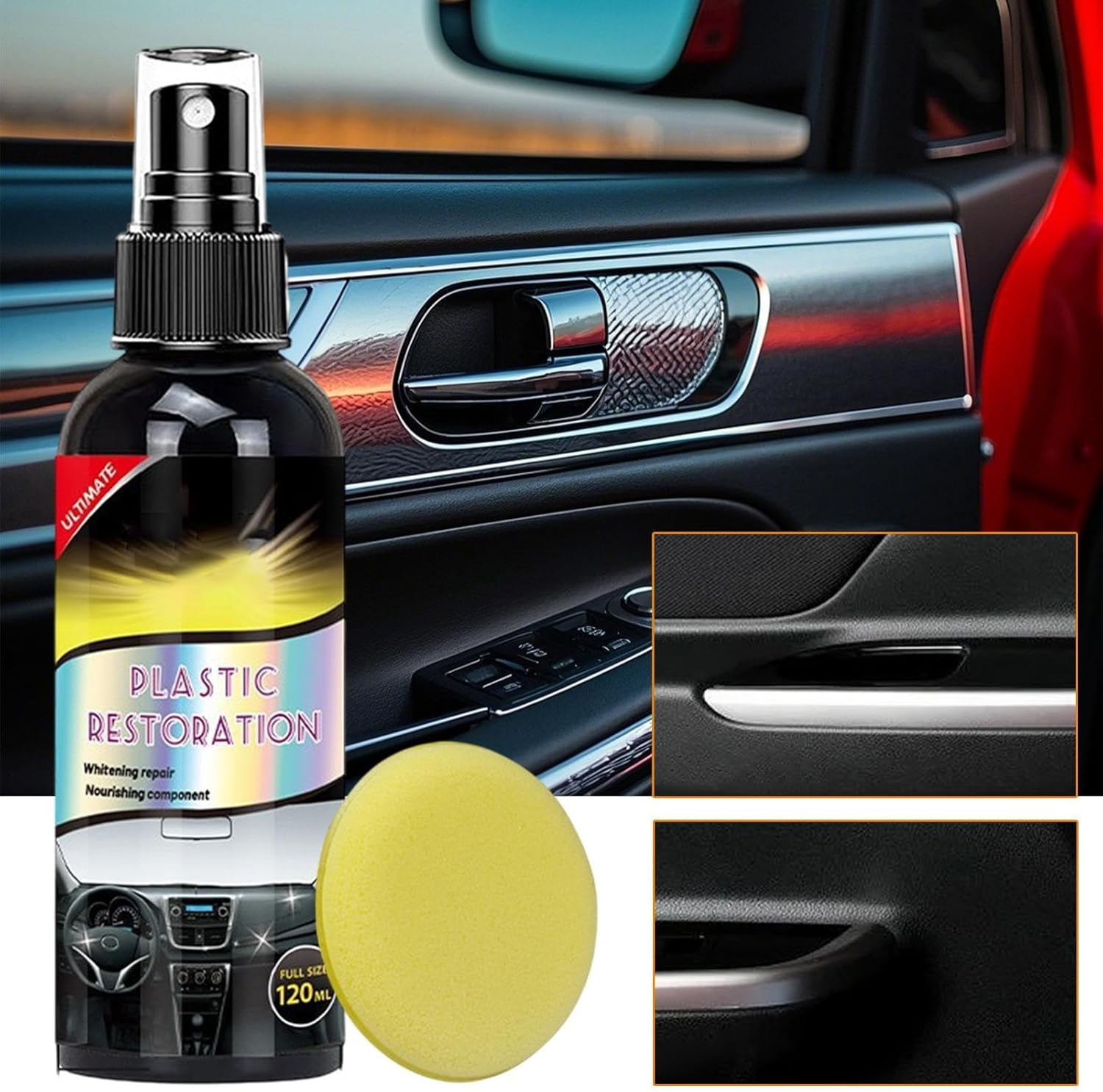 Weldphur Interior Detailer - Vehicle Interior Restorer | Long Lasting Automotive Supplies 120Ml for Detailing Vehicle Upholstery Leather Carpet Truck Rv Bumper image number 4