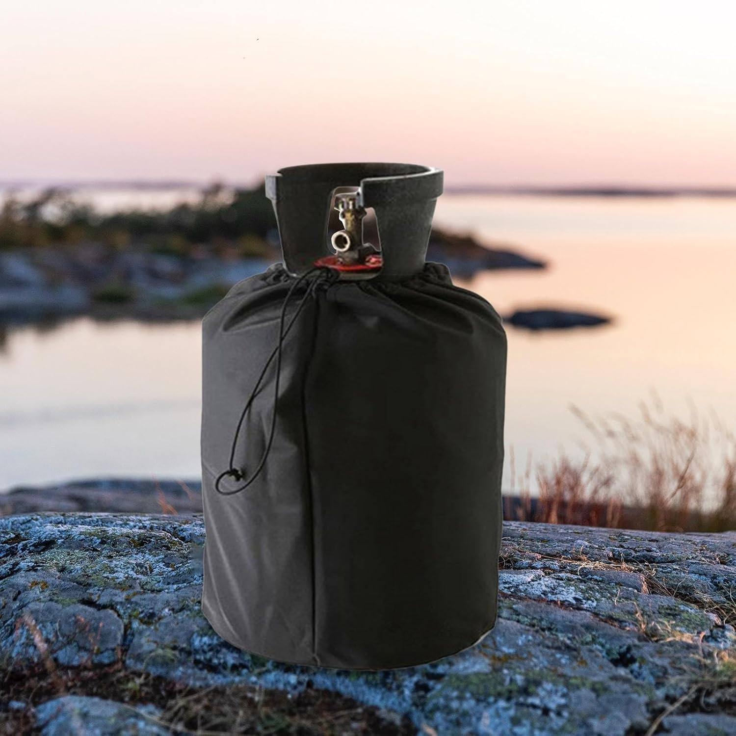 Gas Tank Bags Gas Tank Cover Can Bag Waterproof Drawstring Dust Cover Storage Bag Gas Bottle Cover for Camping Outdoor Work