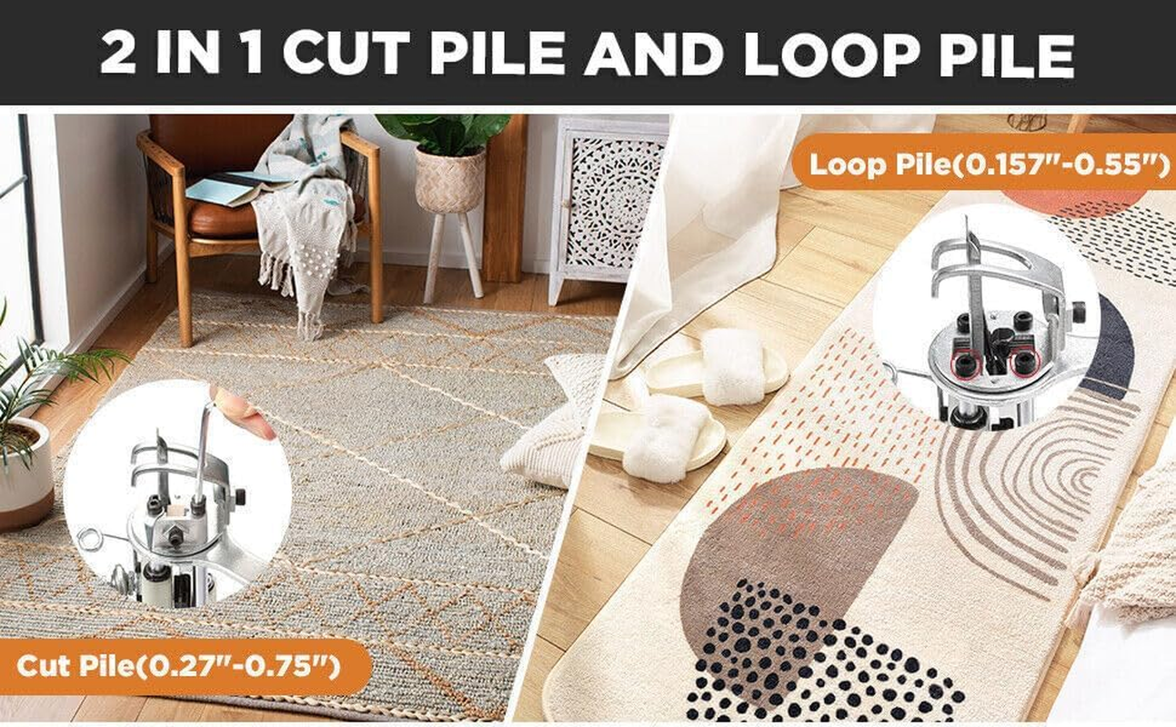 Electric 2IN1 Carpet Tufting Gun, 7-18 Mm Adjustable Cut Loop Pile Weaving Flocking Machine and 100-240V Rug Tufting Gun(Au Plug) image number 5