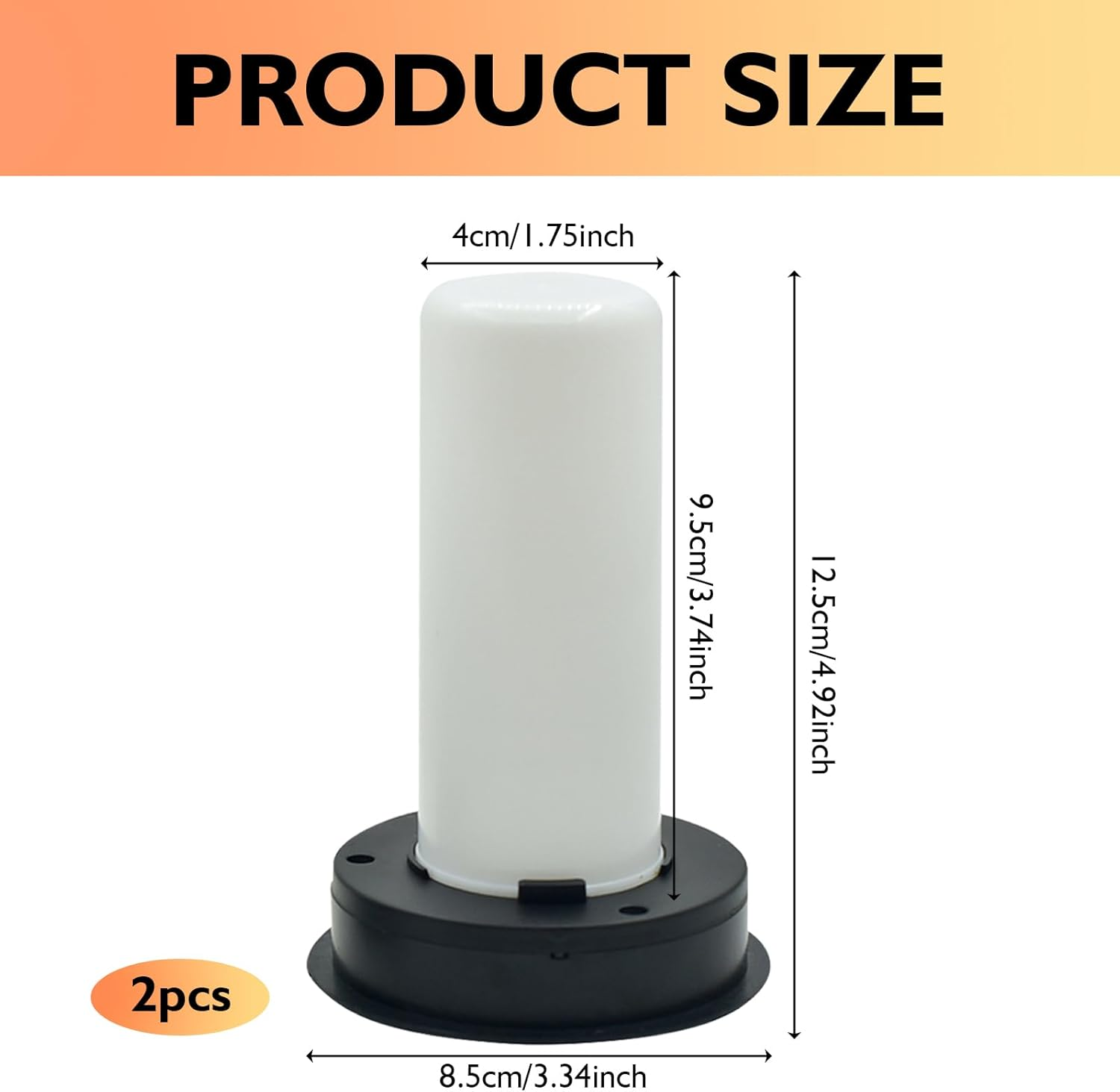 Pack of 2 Solar Lights Replacement Top, Solar Bulb, Solar Lights Replacement Parts Flame Lamp, Replacement Solar Module, Garden Solar Lights, Replacement Parts for Outdoor Garden Table Lamp Patio, 8.5 image number 5