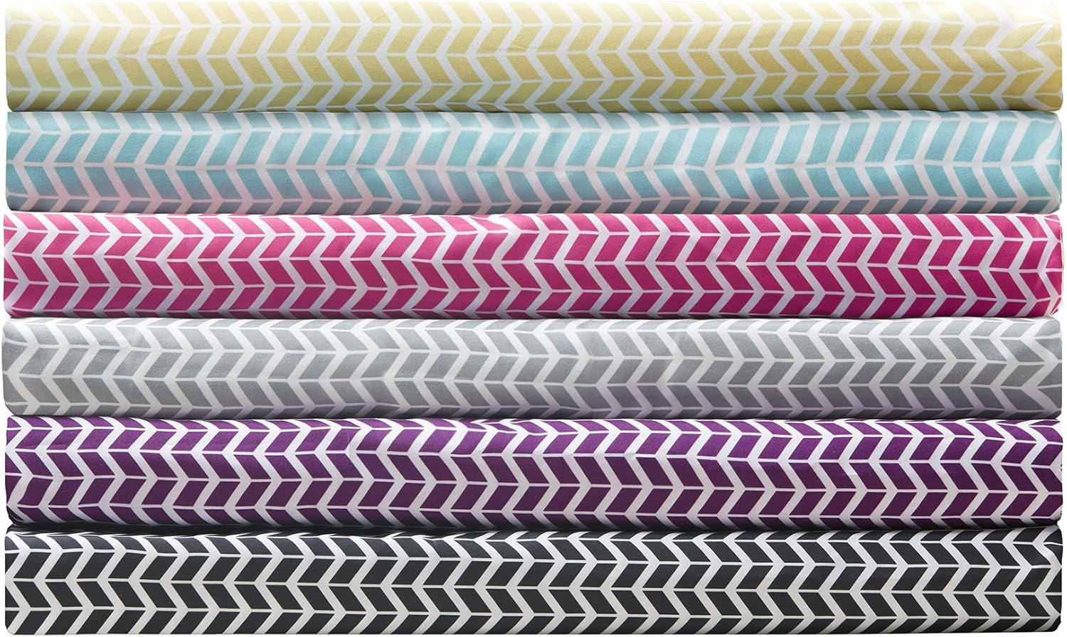 Intelligent Design Chevron Microfiber Sheet Set, Full, Pink image number 3