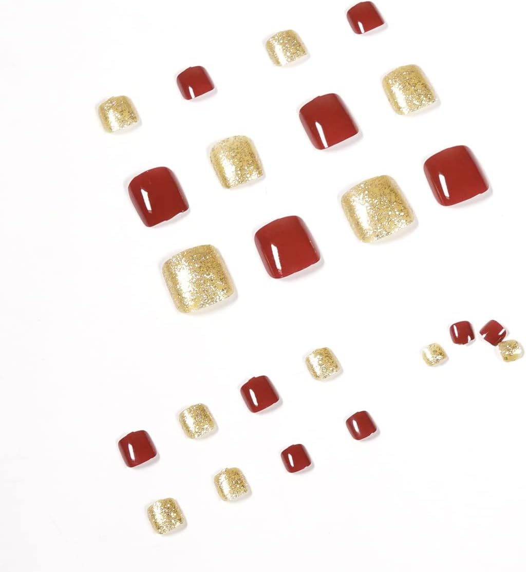 French Tips Press on Toenails White Square Toe Nails Tips Rhinestone Full Cover Glue on Toe Nails Nude Pink Toe Nails Fake Nails Summer False Toe Static Nails for Women 24Pcs image number 3