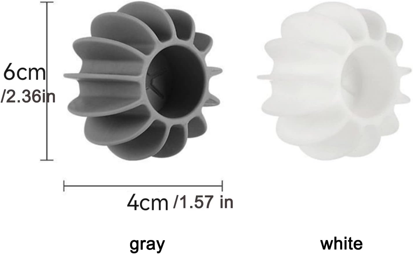 10Pcs Reusable Anti-Winding Washing Machine Ball, Dryer Balls Laundry for Anti-Winding Clothes & Deep Cleaning, Anti-Winding Tidy Clothes Laundry Balls for Washing Machine (4 * 6Cm, Gray+White) image number 4