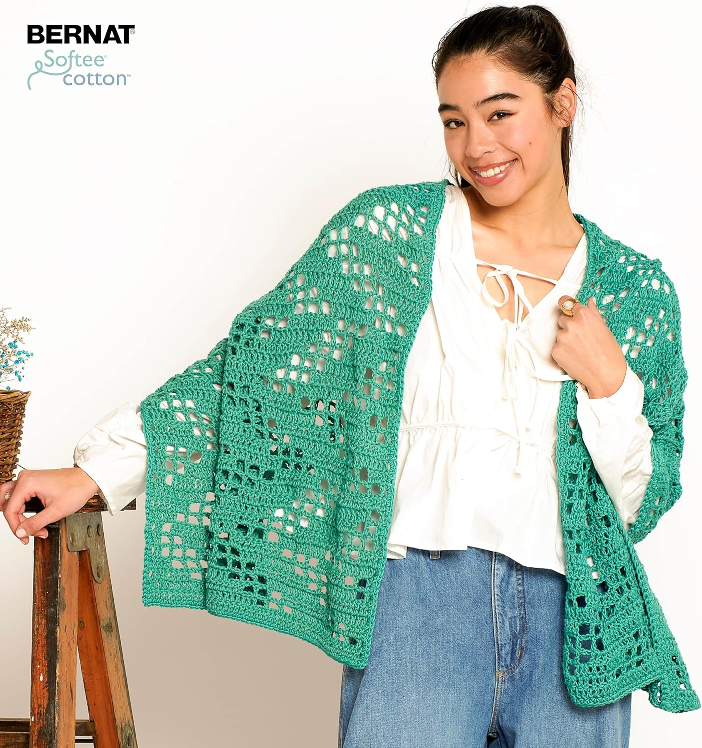 Bernat Softee Cotton Sandstone Yarn - 3 Pack of 120G/4.25Oz - Nylon - 3 DK (Light) - 254 Yards - Knitting, Crocheting & Crafts image number 5