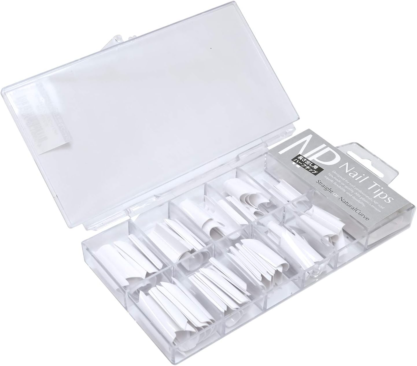 NP Nail Tips, Half Tip, Straight, White, 120P image number 2