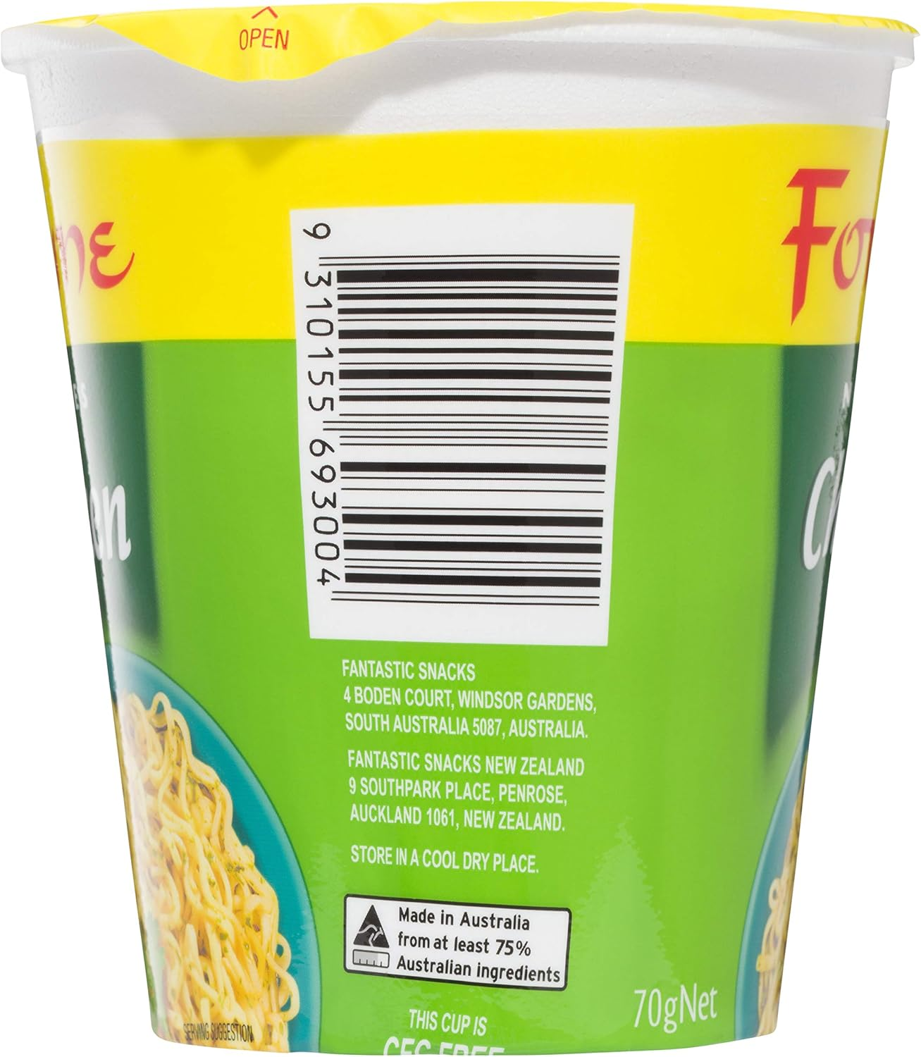 Fortune Fortune Noodle Cup, 70 G, Chicken image number 3