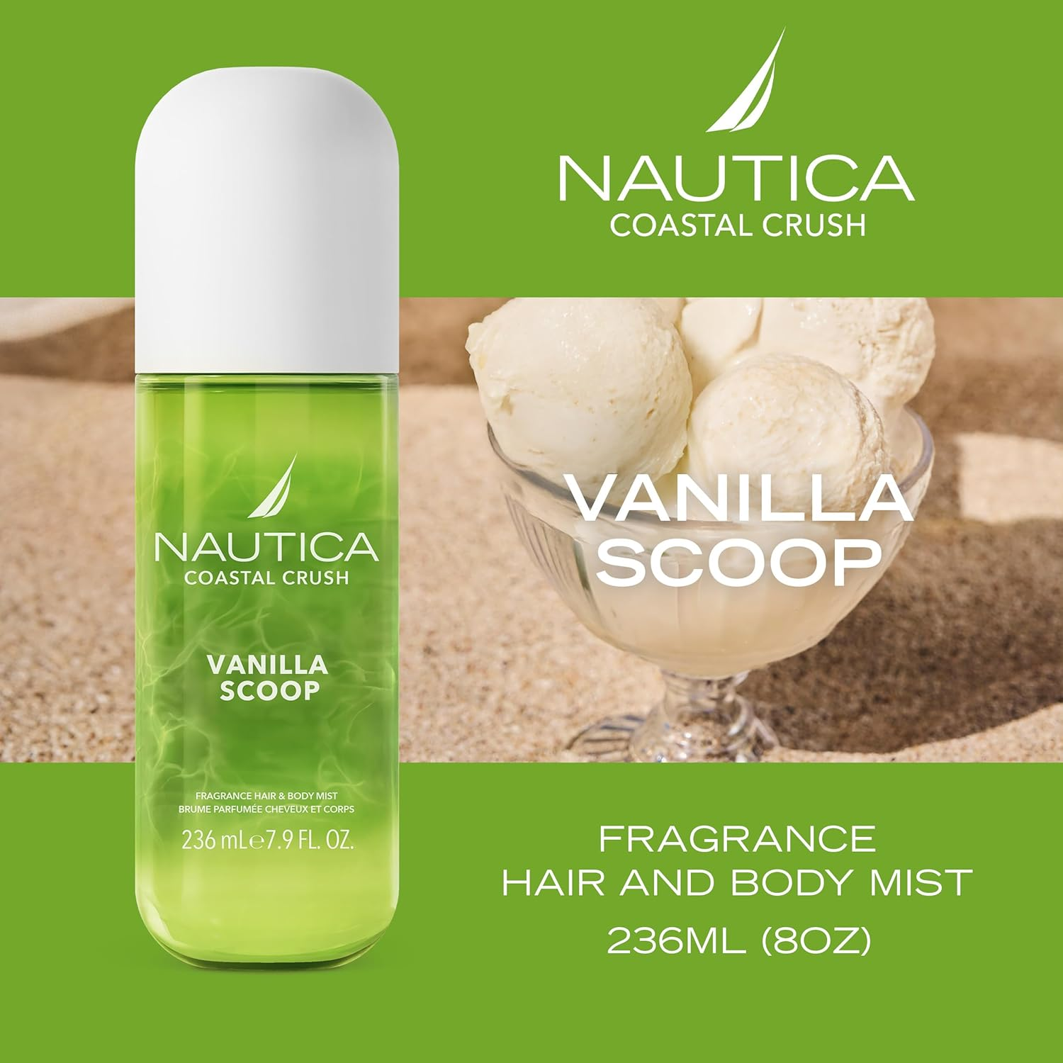 Nautica Coastal Crush Vanilla Scoop Body Mist, 236Ml image number 5